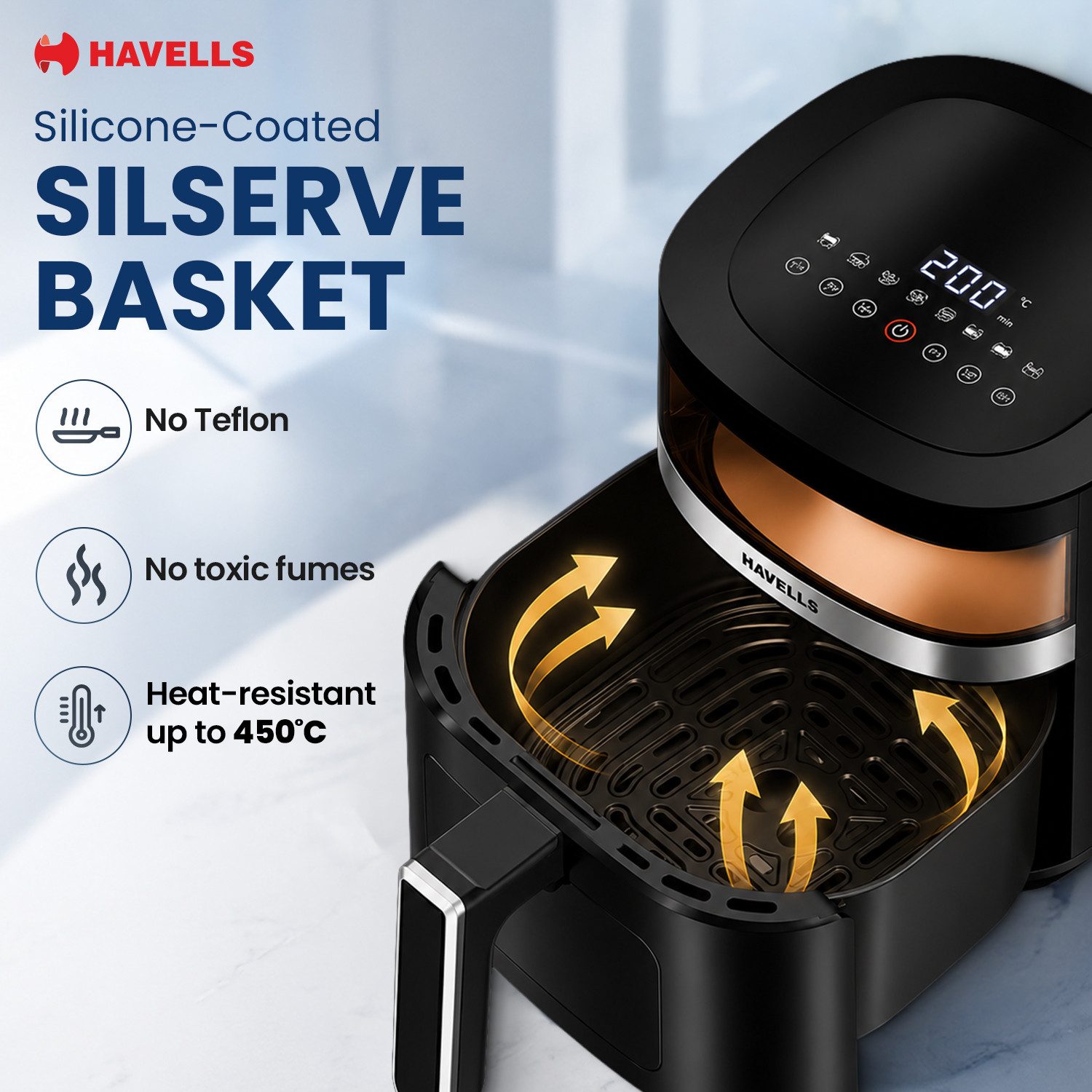 Image of HAVELLS Prolife Stellar Chef Digital Air Fryer