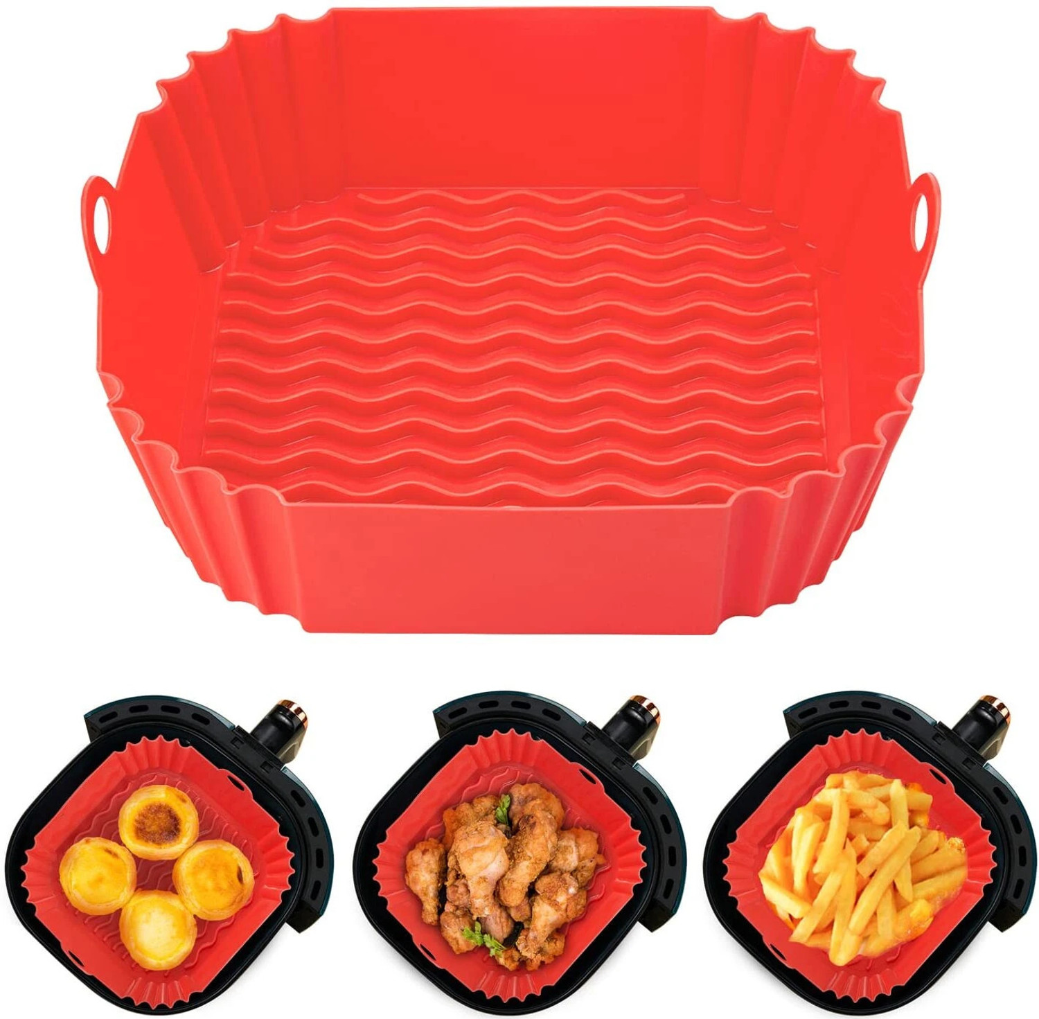 Image of Takositio Silicone Air Fryer Liner Air Fryer
