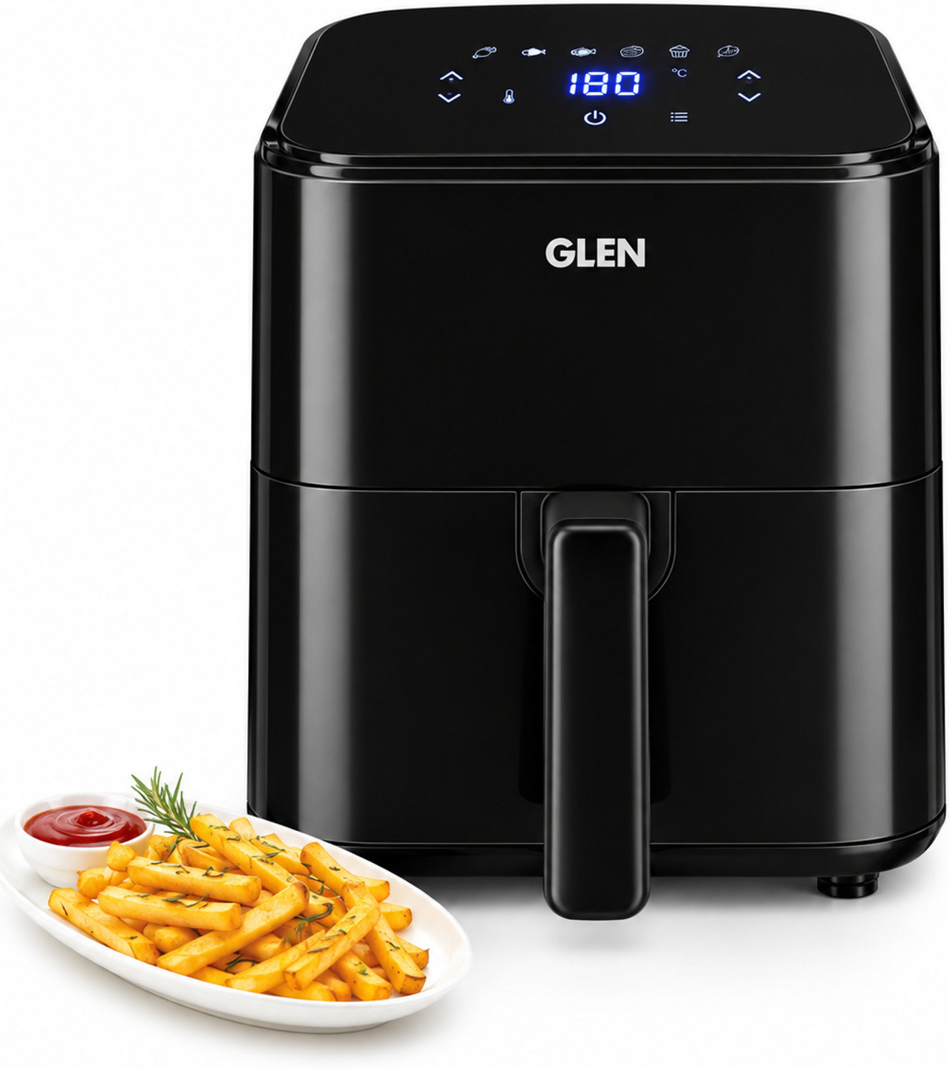 Image of Glen SA3060DIGI Digital 1350 watt Crisper Tray Air Fryer (4 L)