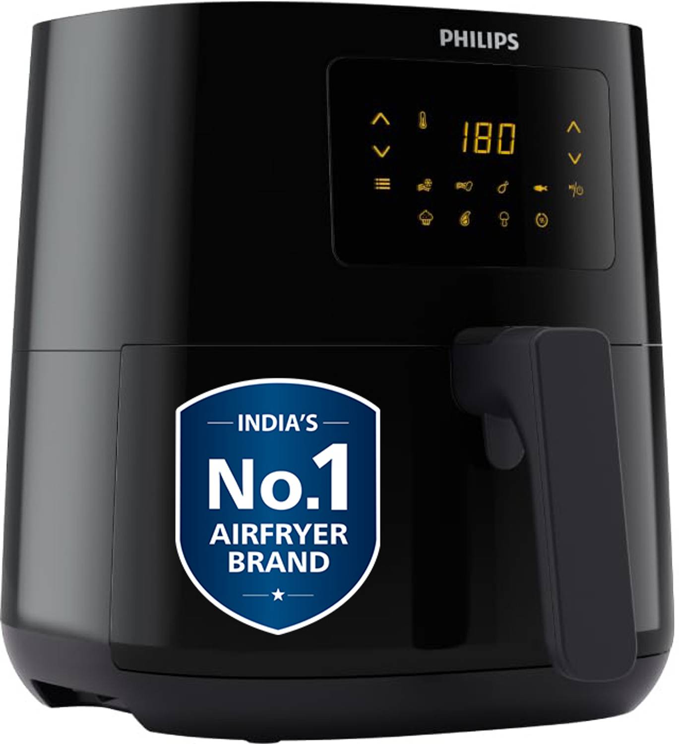PHILIPS HD9252/90 with Touch Panel, uses up to 90% less fat, 7 Pre-set Menu, 1400W, 4.1 Ltr, with Rapid Air Technology Air Fryer