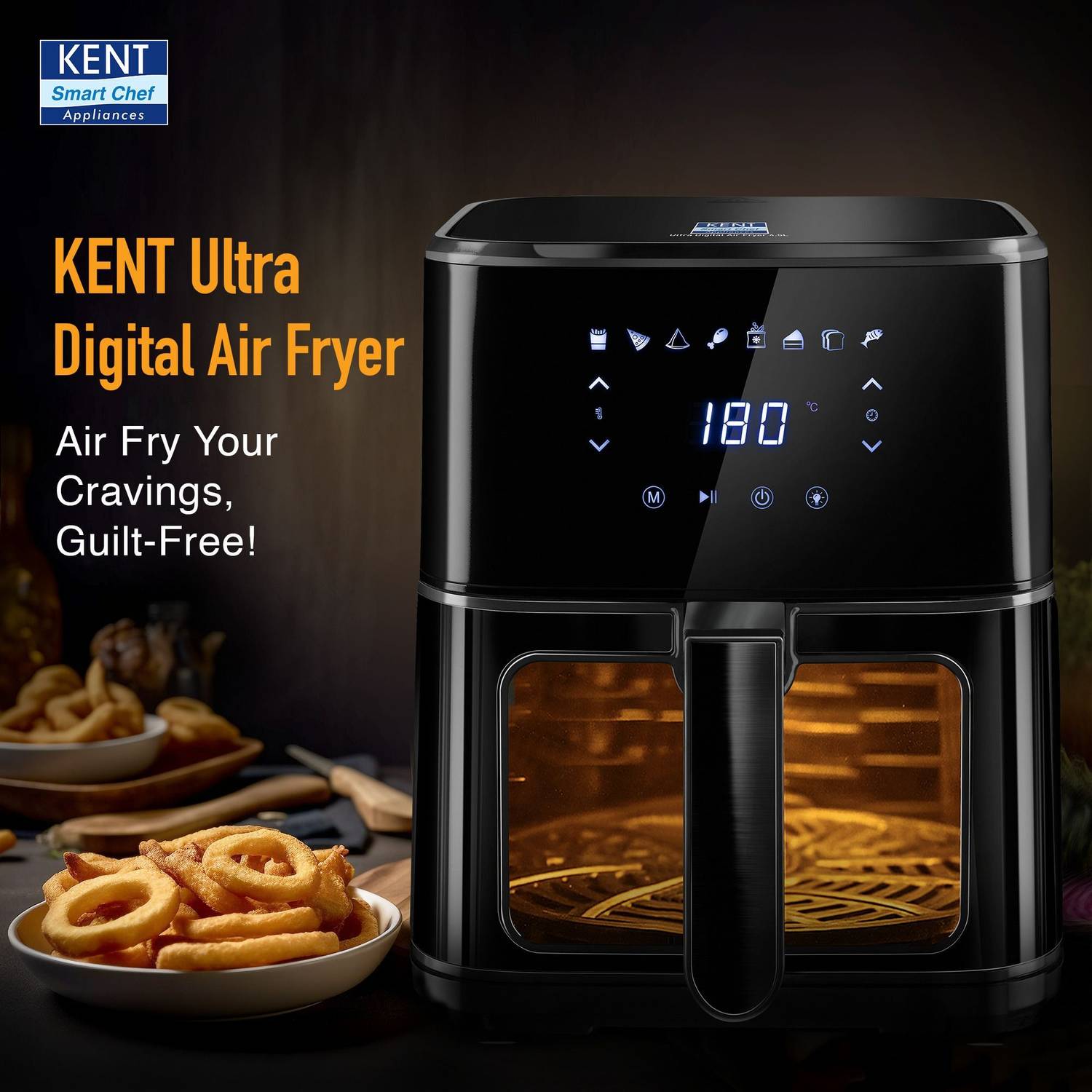 KENT Ultra Digital Air Fryer 4.5L with 8 Presets - Image 2