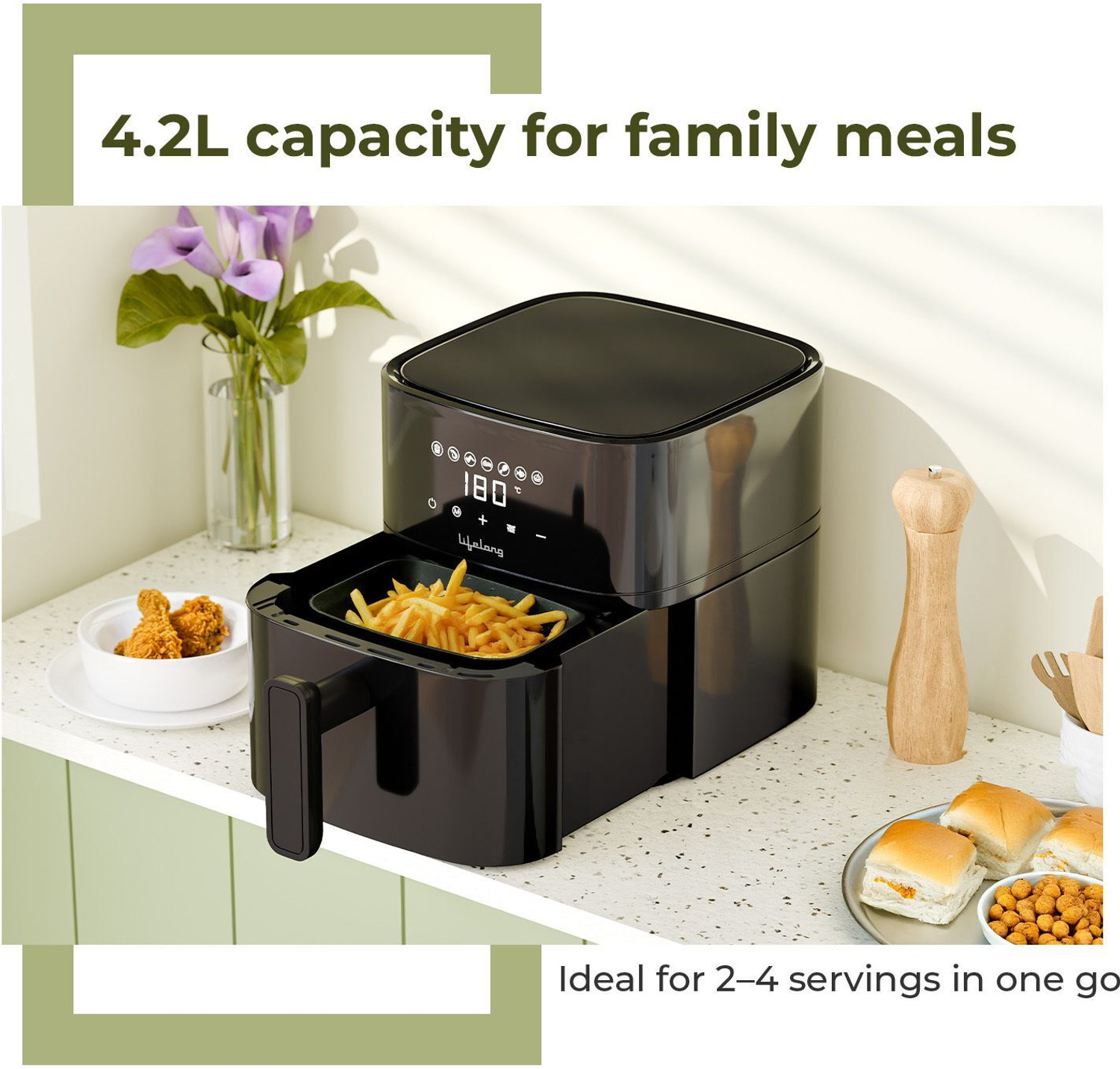 Image of Lifelong LLHFD442 Air Fryer