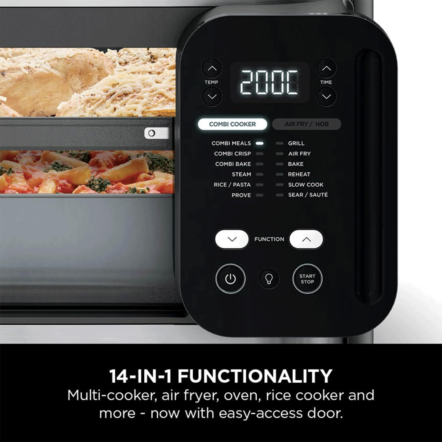 Image of Ninja SFP701IN Combi 14-in-1 Multi-Cooker-HyperSteam & Technology, Cooks 3 Family Meals Air Fryer