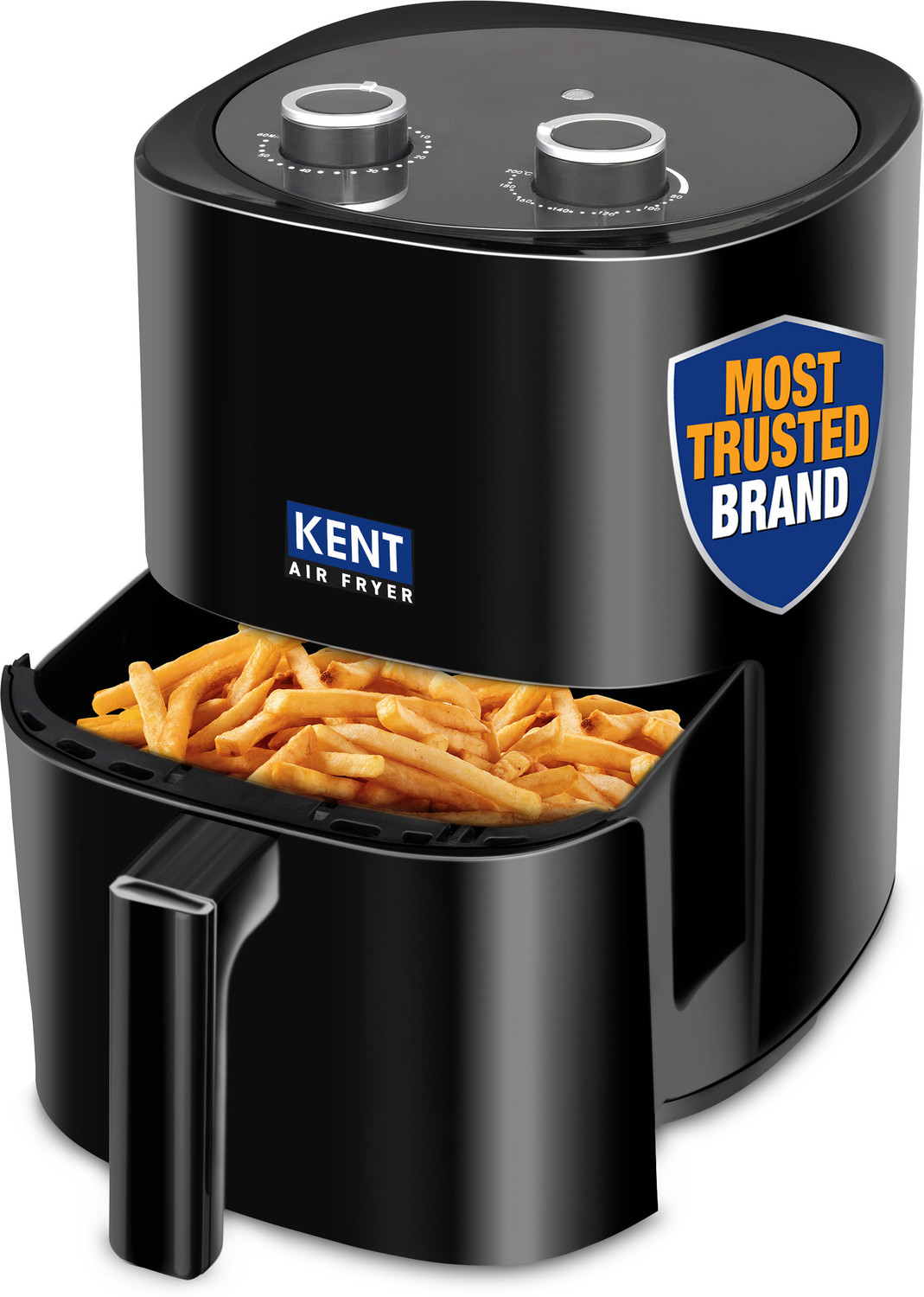 KENT Ultra Air Fryer 4L 1300W | Fry, Bake, Grill & Roast | Up to 80% Less Oil Usage | Rapid Heat Circulation | Adjustable Temperature Control Knob 80 to 200 | Auto Cut-Off Air Fryer