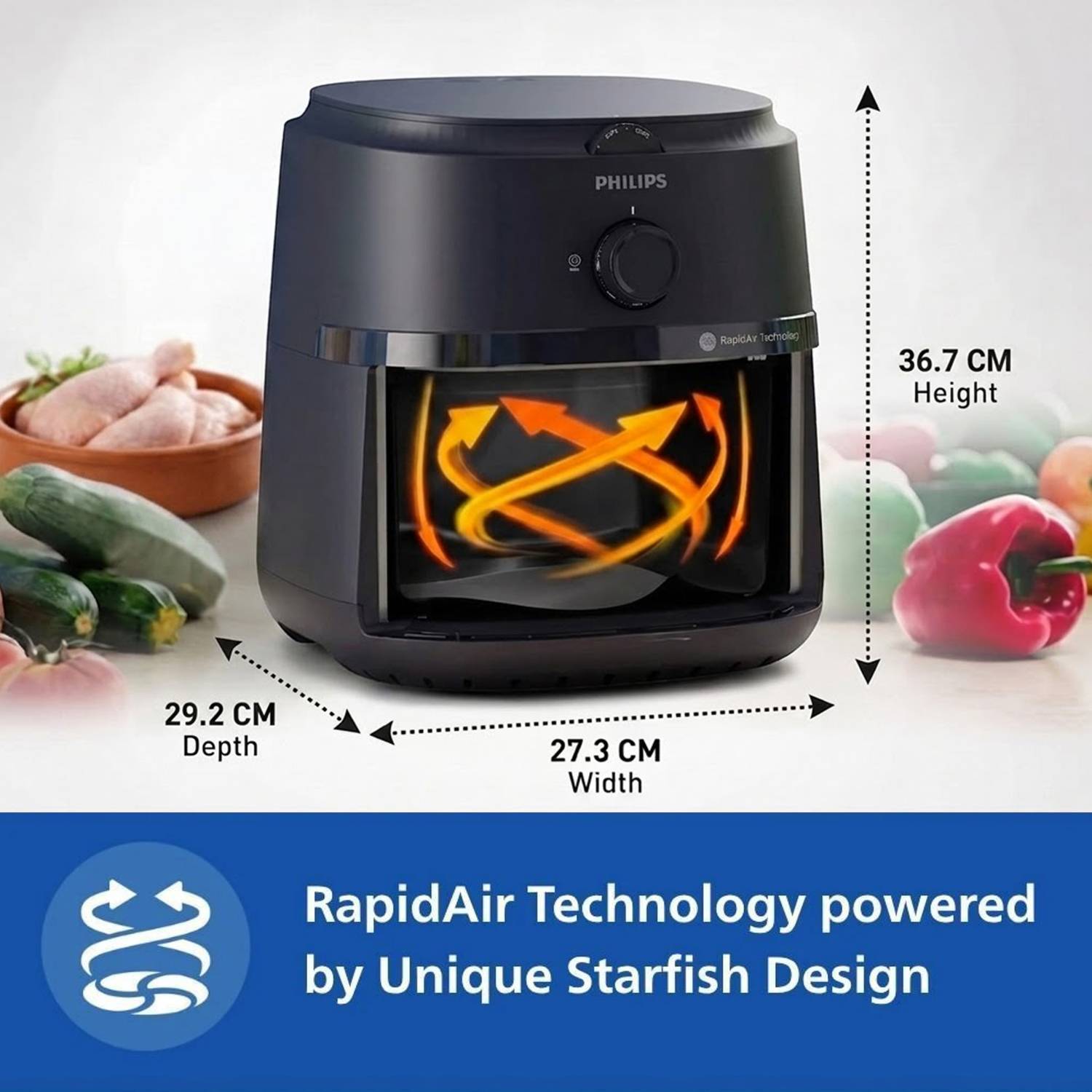 Philips NA120/00 1500W Air Fryer - Image 5