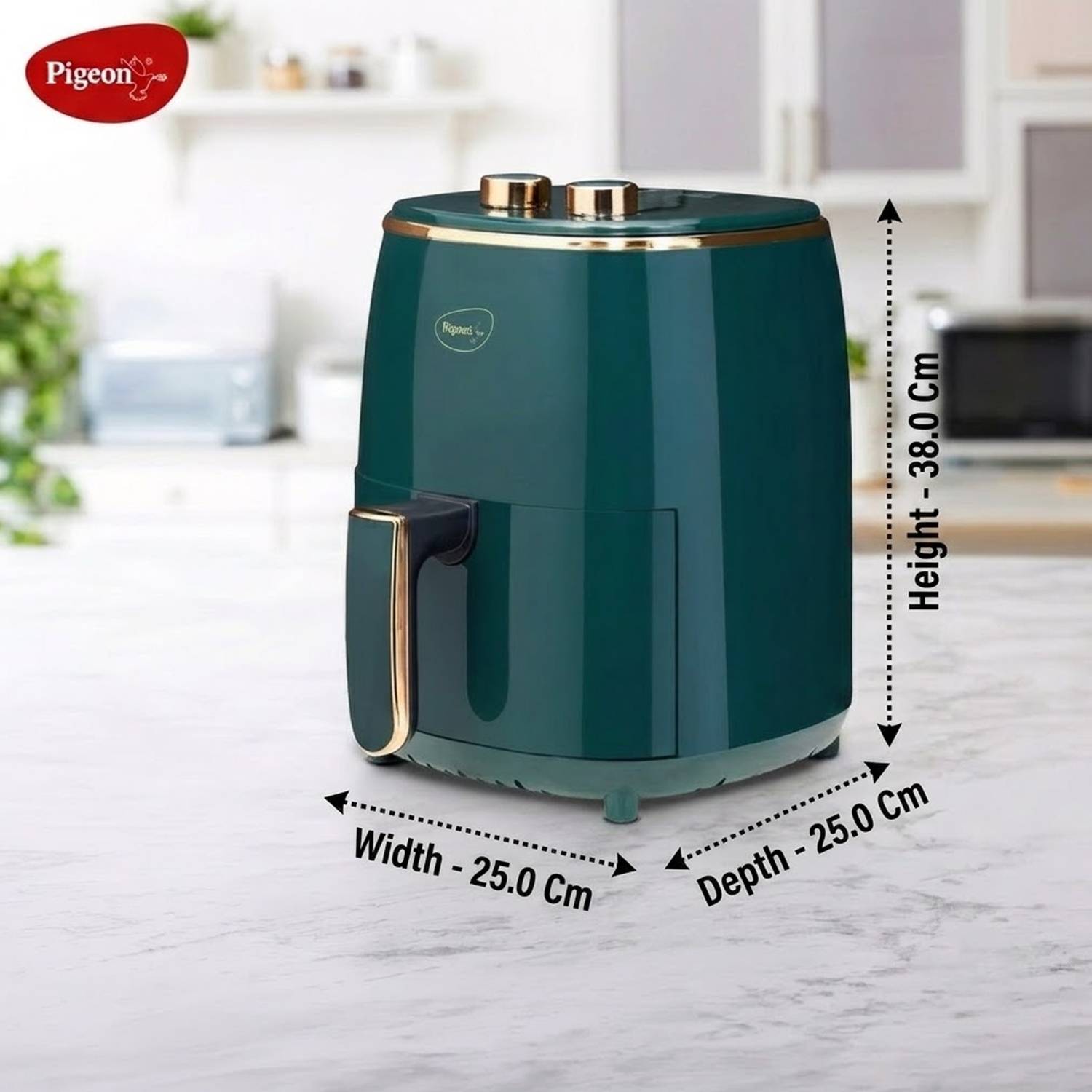 Pigeon Healthifry Manual 1200W Air Fryer (Green) - Image 5