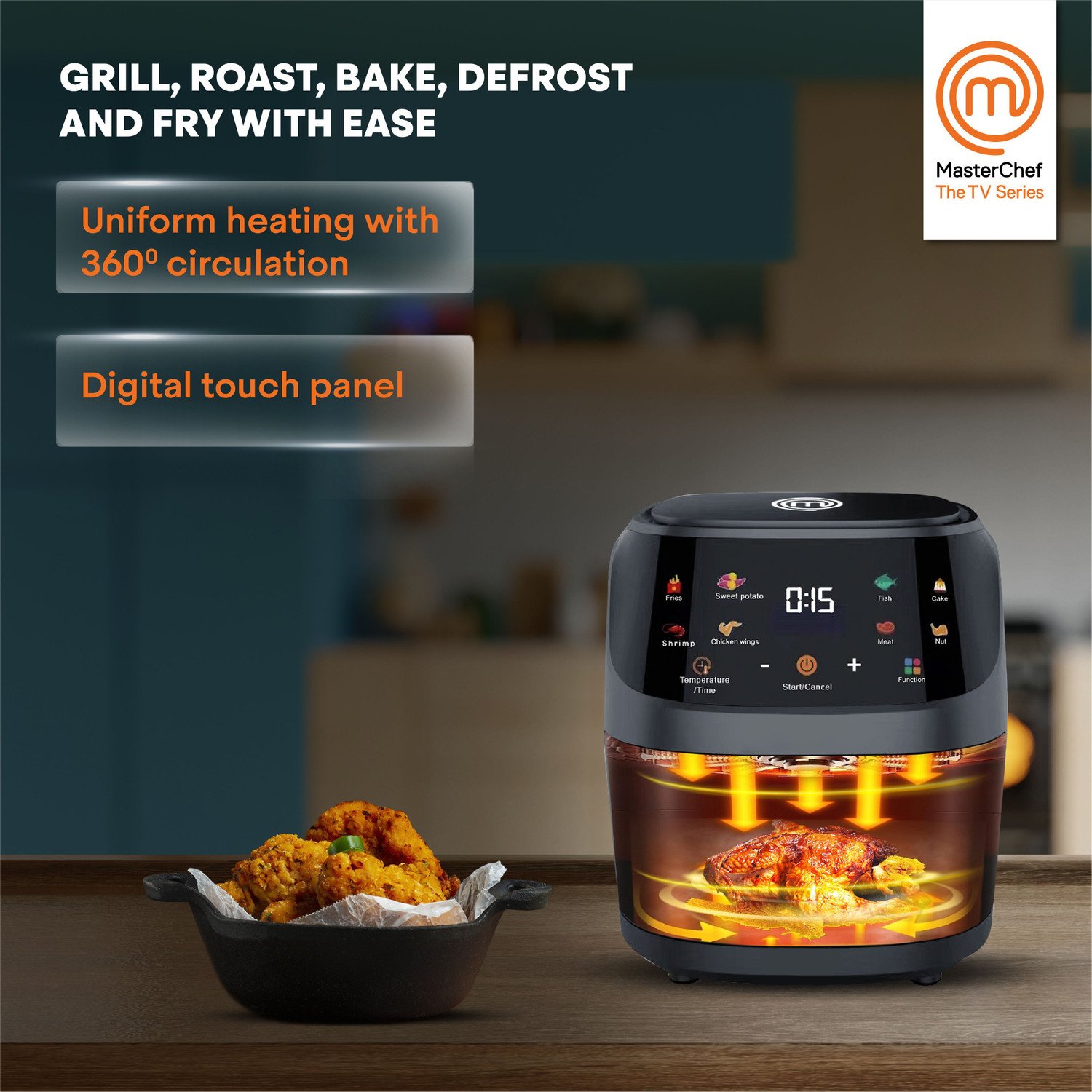 Image of MasterChef Nutri.King with Digital Touch Panel Air Fryer