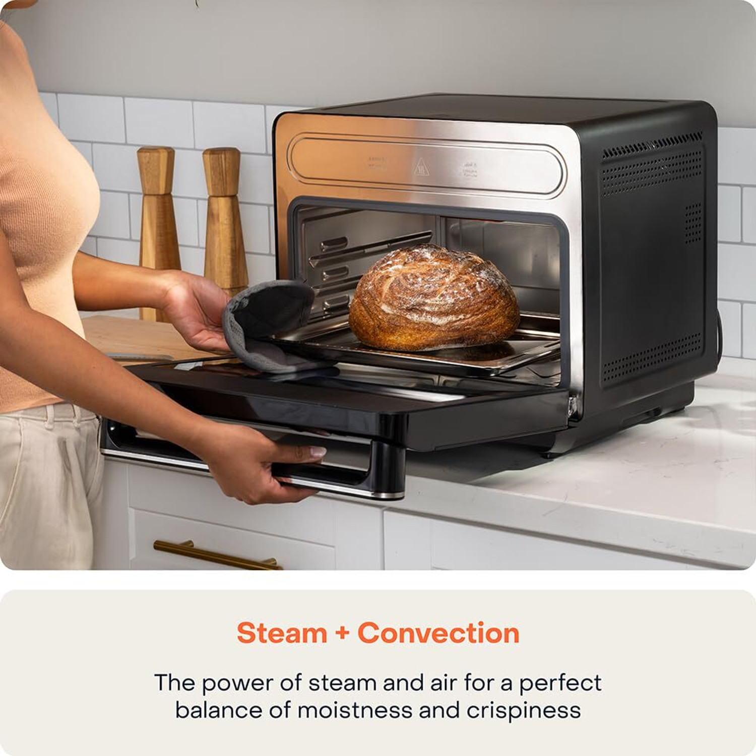 Image of Nutricook Steami X 24L Black (Steam + Air Fryer Oven) with 10-in-1 functions Air Fryer