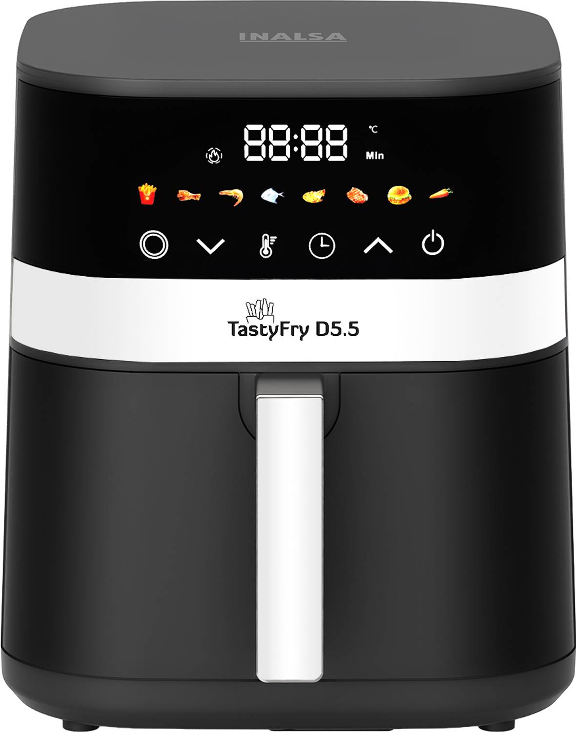 Inalsa Tasty Fry D5.5 |1400W|Air Crisp Technology|Air fry,Bake,Roast,Reheat,Dehydrate Air Fryer — Air Fryers