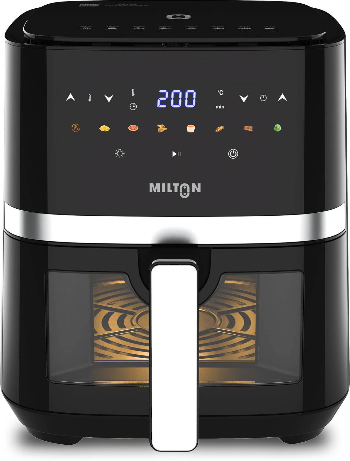 MILTON Rapid New Launch 5L Air Fryer 1450W 360° High Speed Air Ci