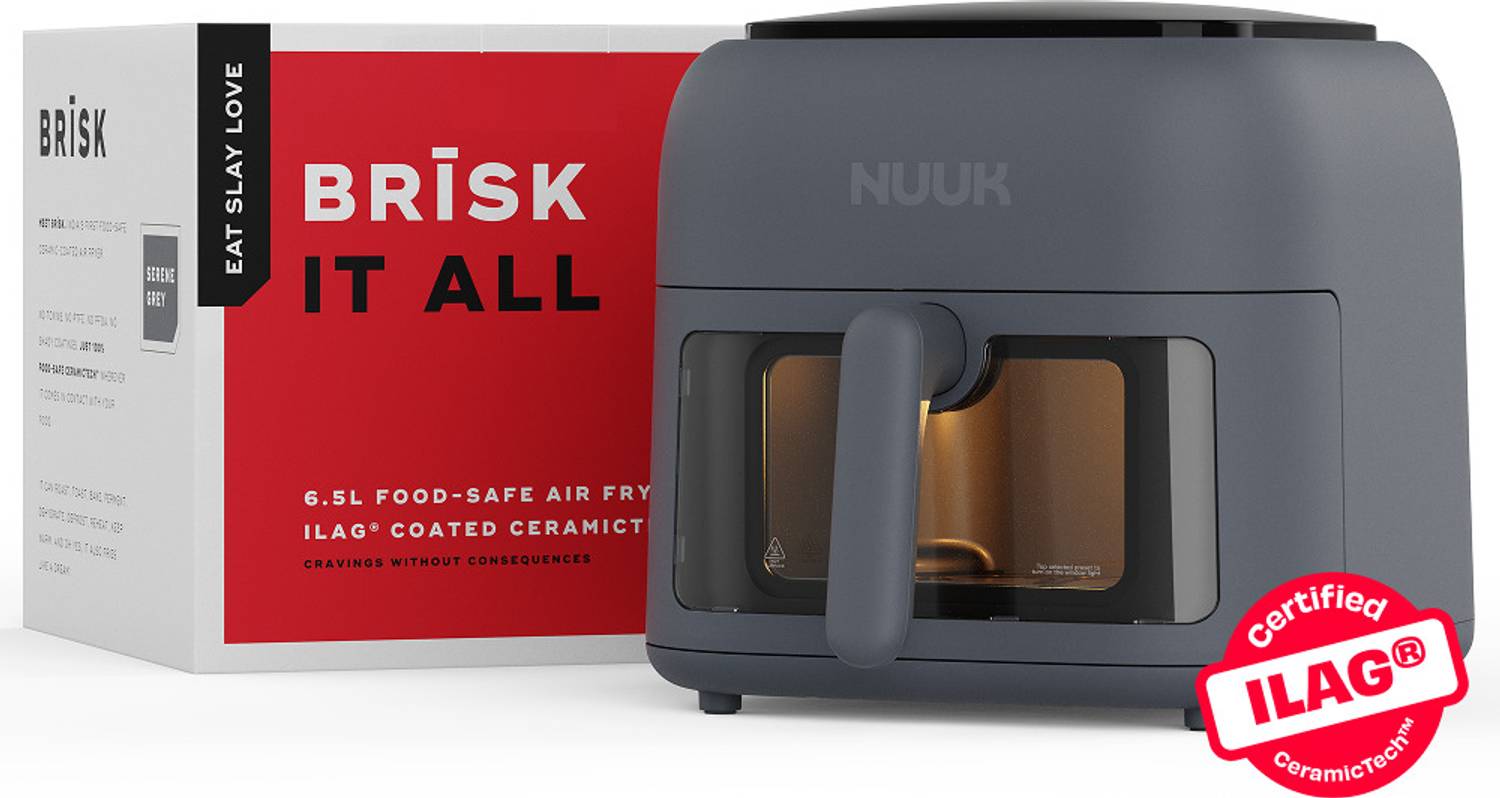 Nuuk FT391237GYB ILAG certified by CeramicTech Air Fryer (6.5 L)