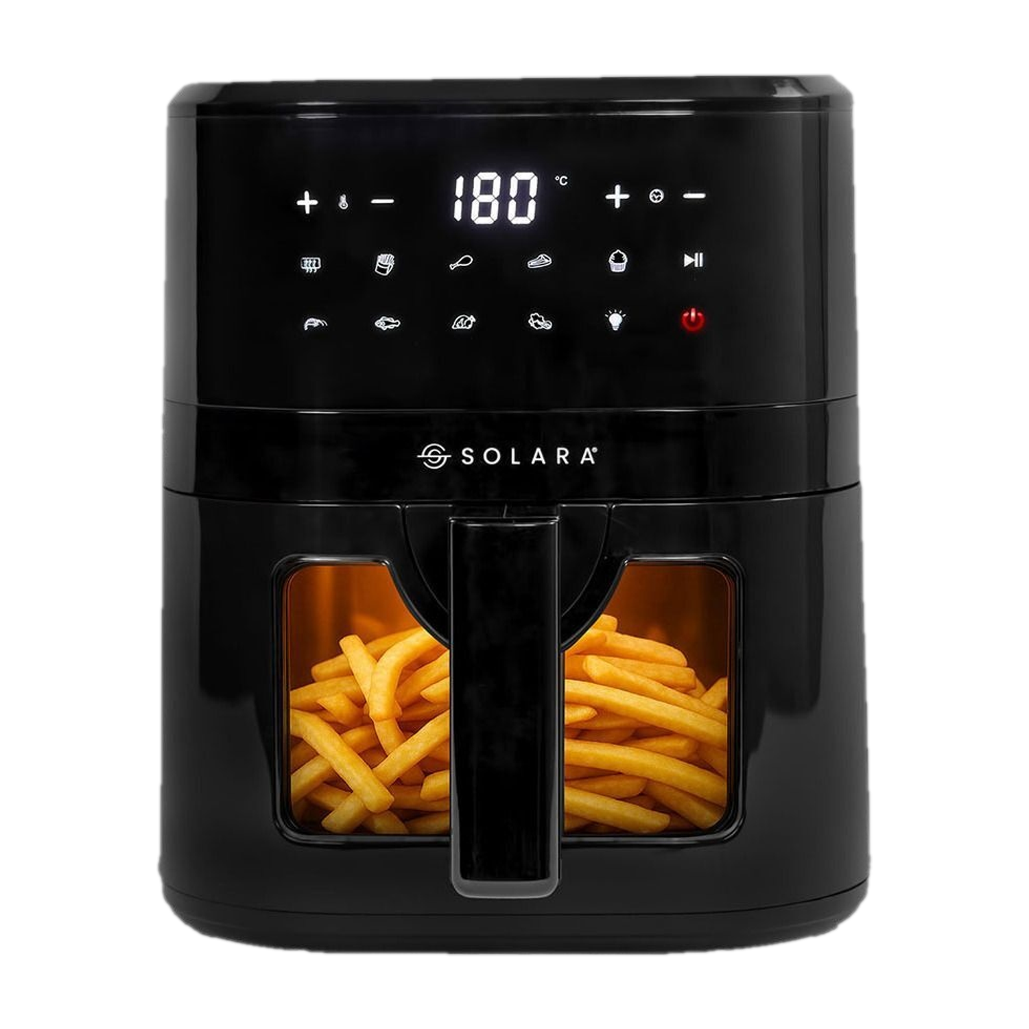 Solara Air Fryer 4.5L with See Through Window, 10 Preset Menus, 360 High Speed Air Circulation, Air Fryer