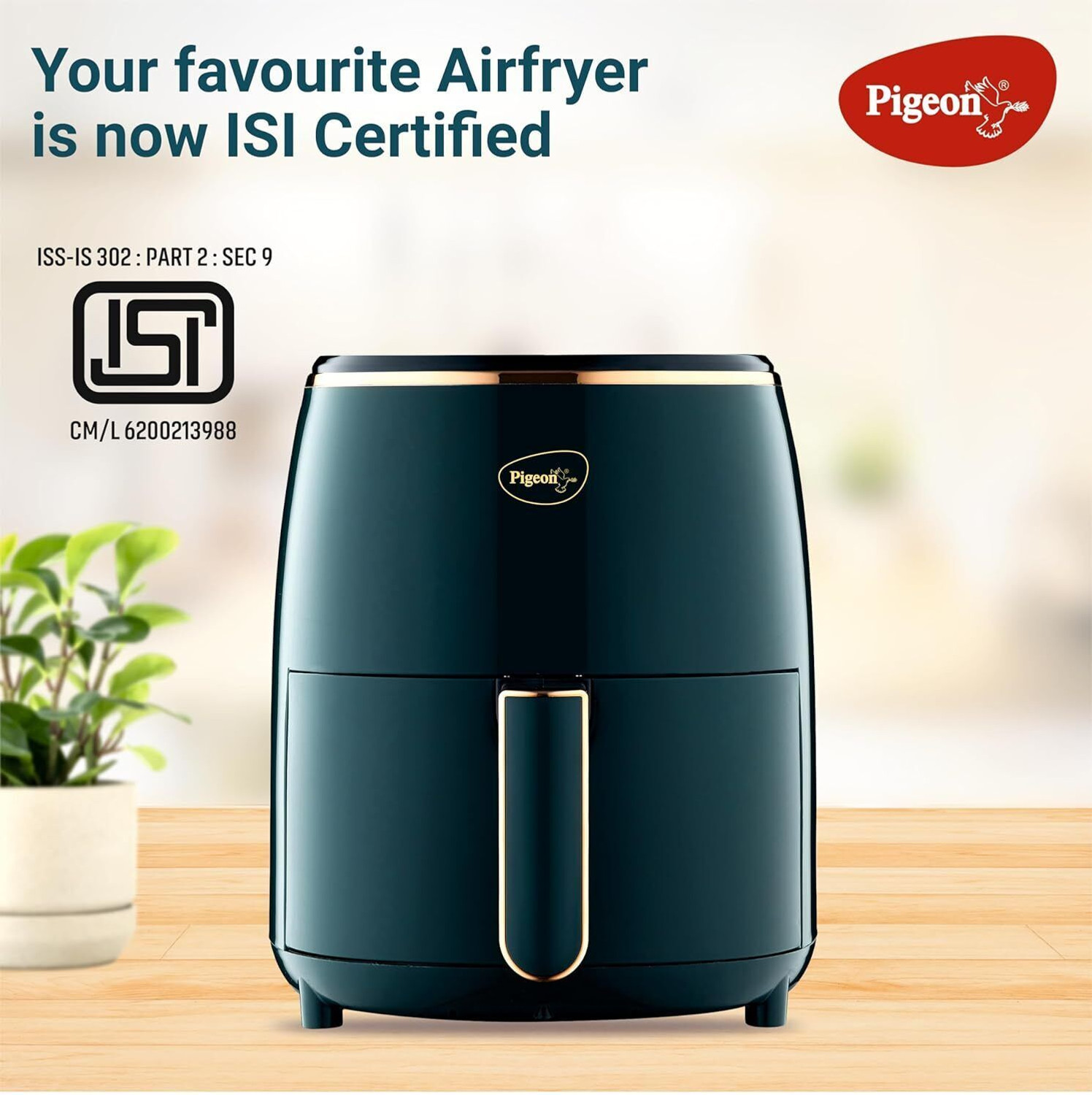 Image of Pigeon Healthifry Digital Air Fryer, 360 High Speed Air Circulation Technology 1200 W Air Fryer
