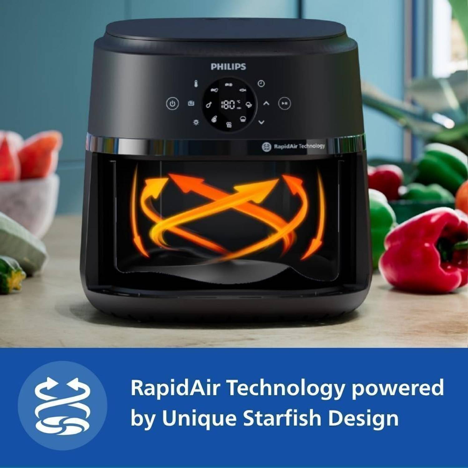 Philips NA231/00 1700W Air Fryer with Touch Panel - Image 4