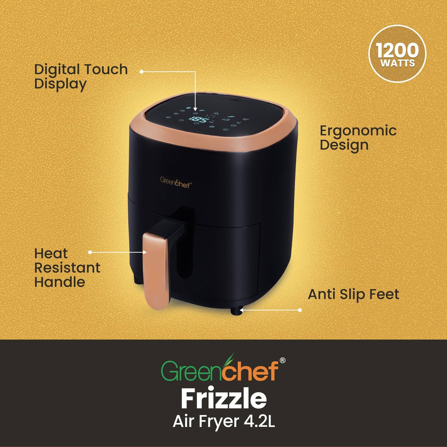 Greenchef Frizzle Air Fryer - Image 4