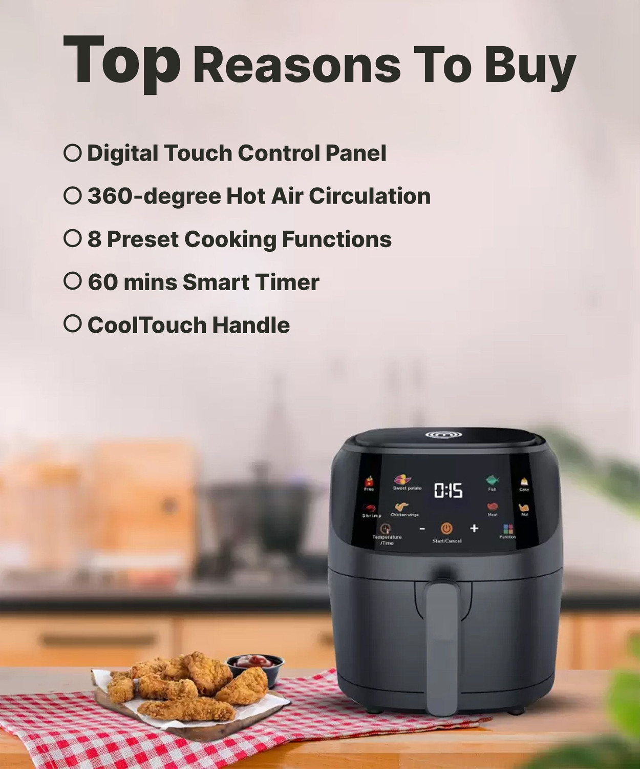 Image of MasterChef Nutri.King with Digital Touch Panel Air Fryer