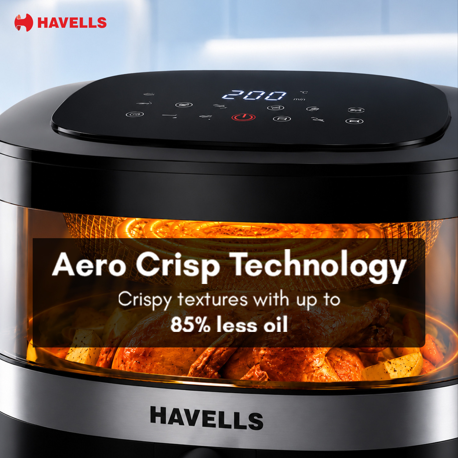 Image of HAVELLS Prolife Stellar Chef Digital Air Fryer
