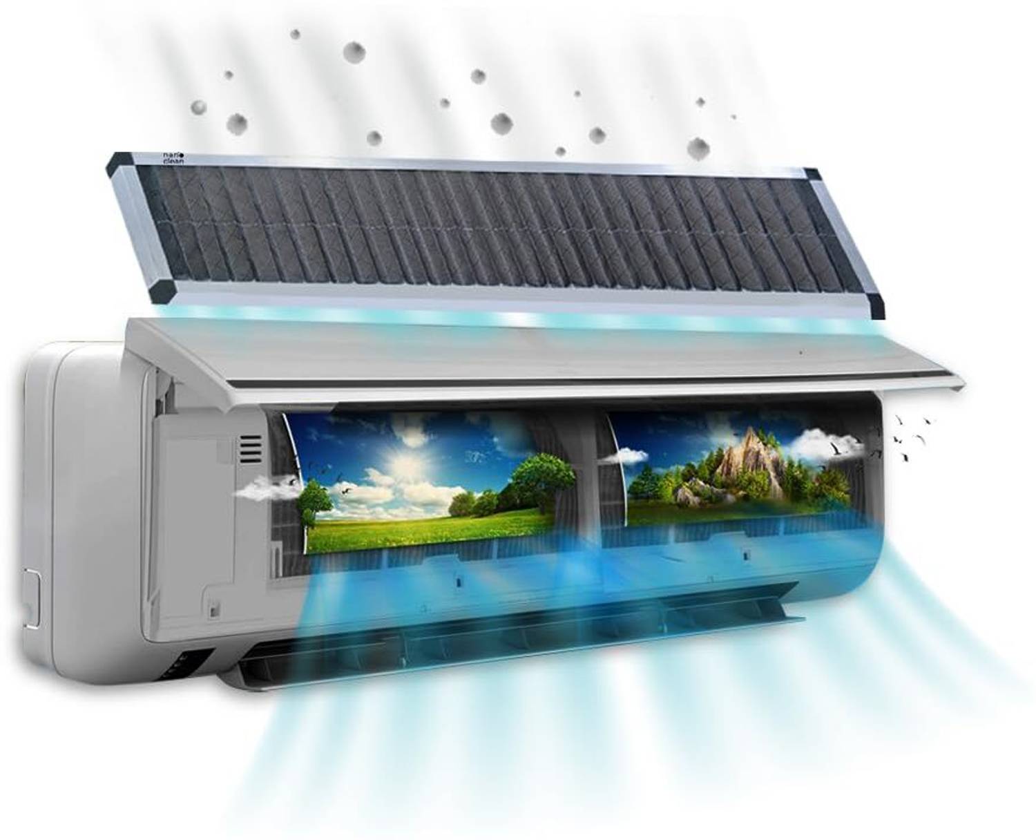 NANOCLEAN Split AC Air Filter for Dust PM 2.5, Pollen & Pollution