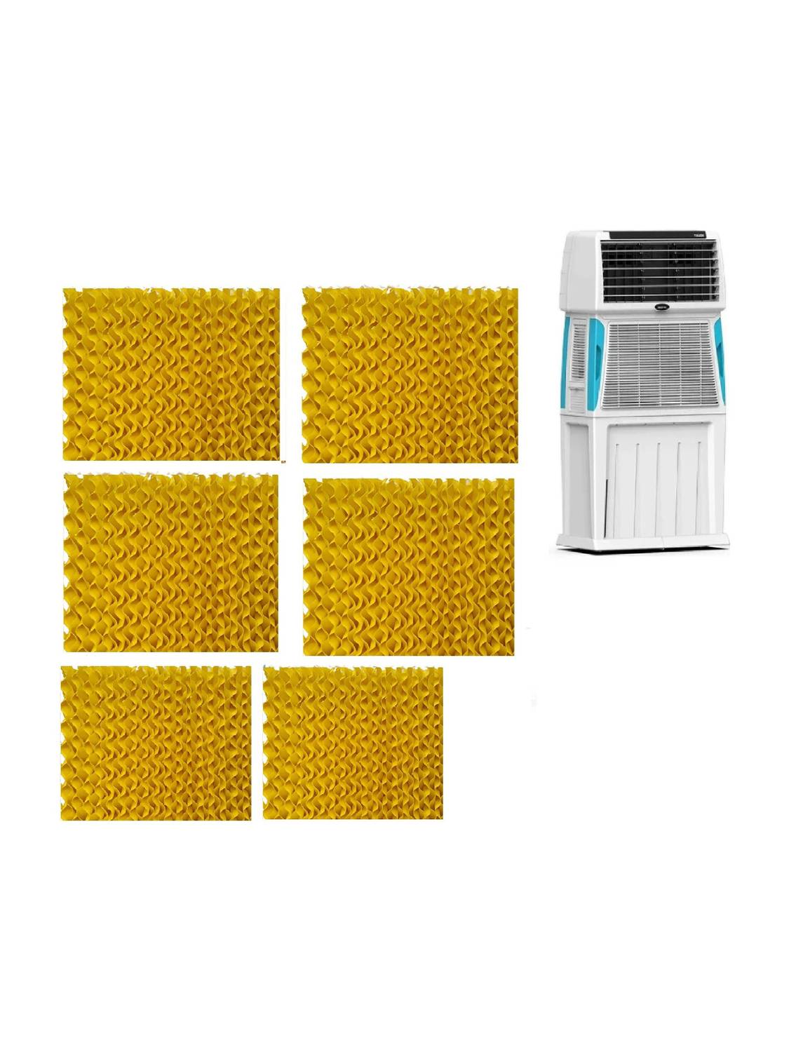 PrimeWave Honeycomb Replacement Pads for Symphony Touch - Yellow Colour 6pcs Air Purifier Filter