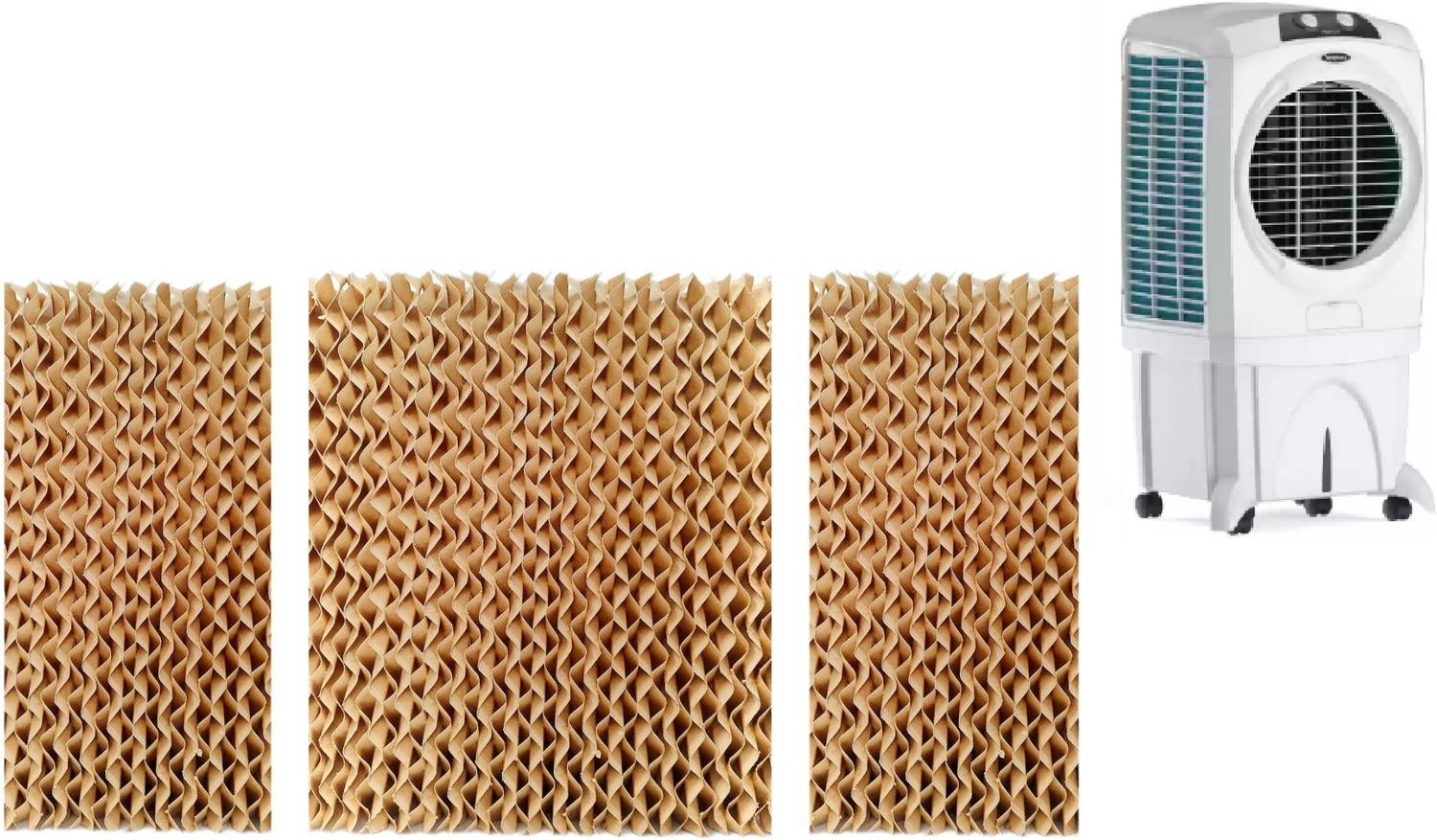 PrimeWave Honeycomb pad for Symphony Sumo 70XL / 95XLS / 45 Litre Desert Cooler, Brown Air Purifier Filter