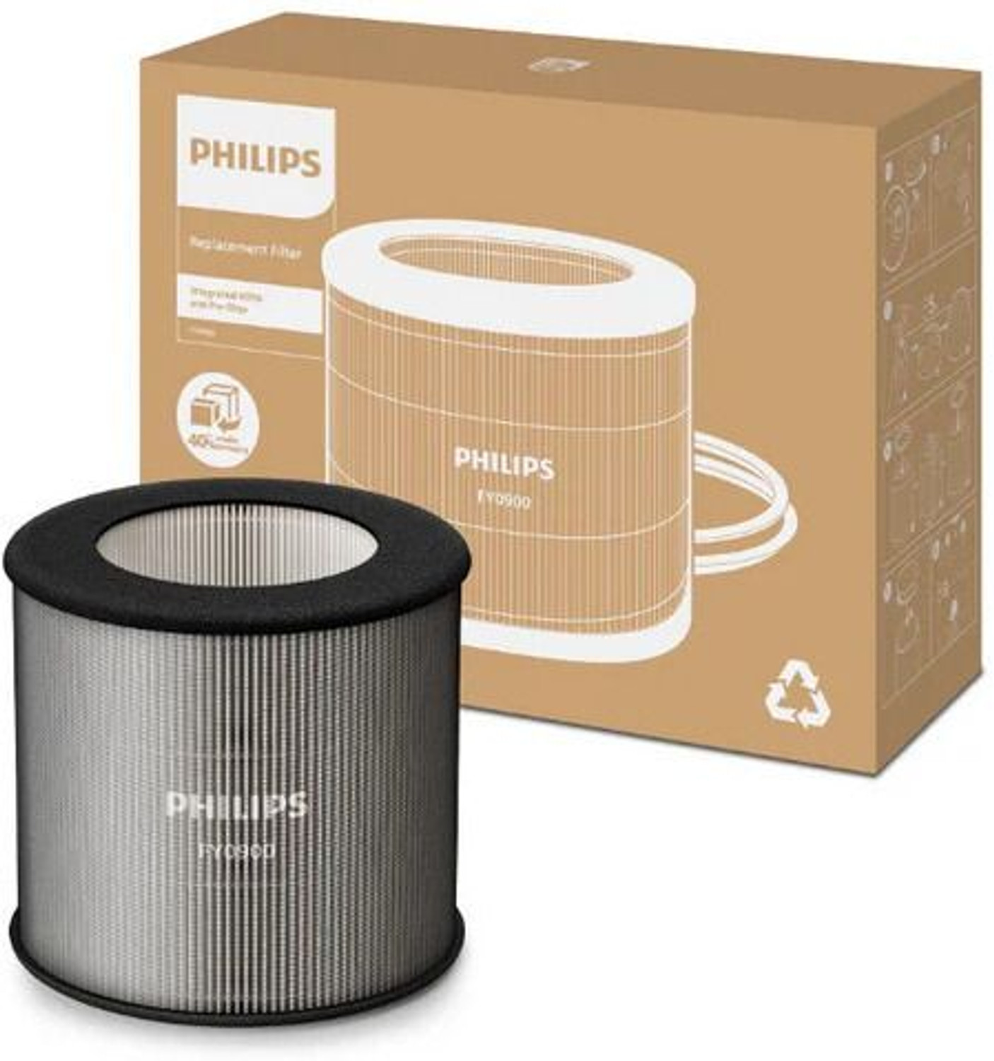 Image of PHILIPS FY0910 Integrated HEPA NanoProtect,ActiveCarbon and Pre-filter for AC0950,AC0951 Air Purifier Filter