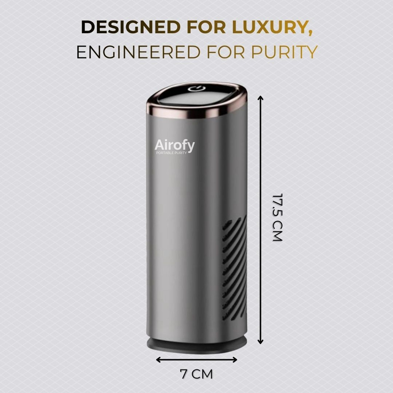 Image of Airofy India Airo Luxe with HEPA H13 Filter Portable Car Air Purifier