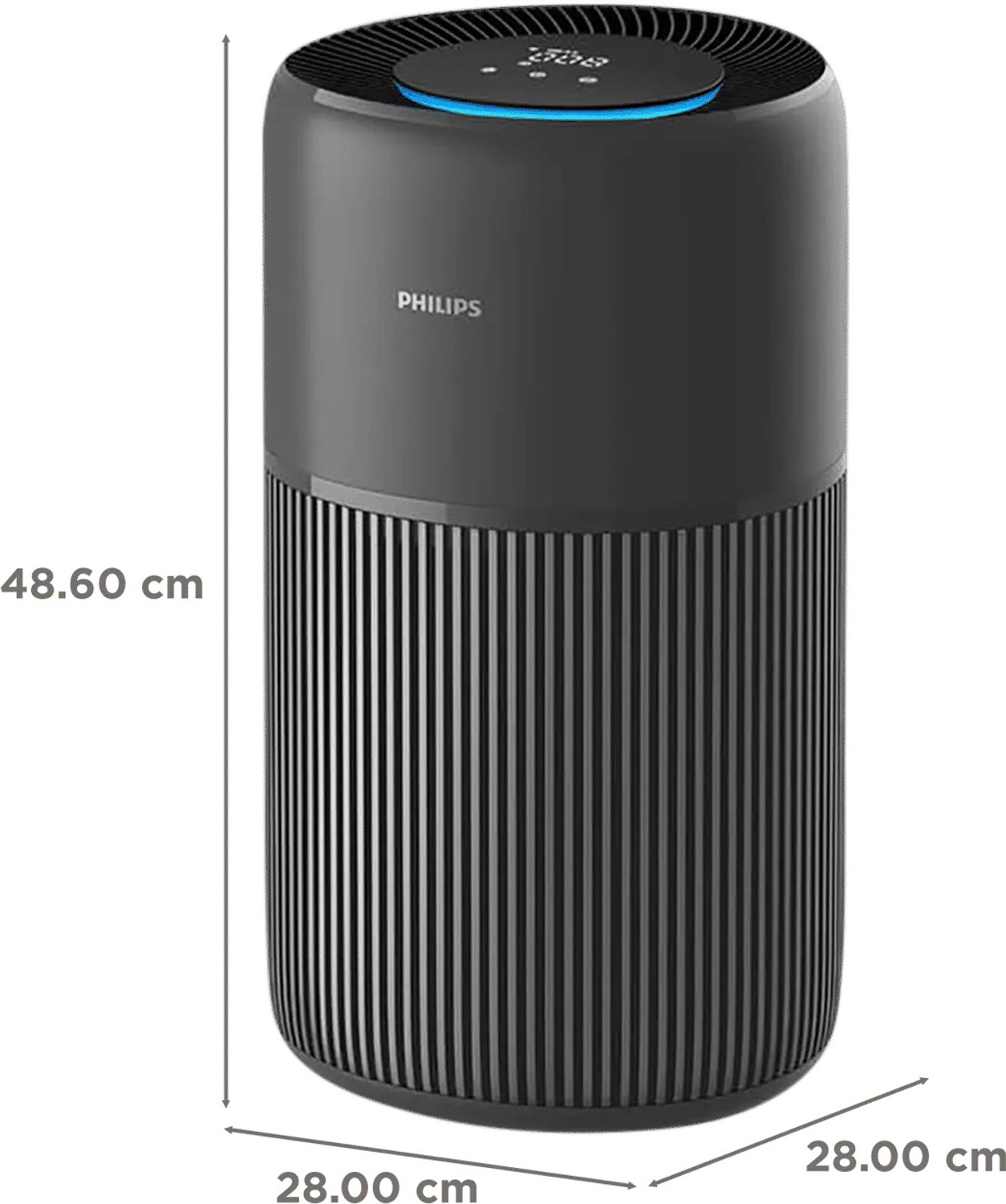 Image of PHILIPS AC2221 /63 Covers Medium Rooms up to 109 m2 (1170 sqft) | 420 m3 /h CADR | Quietest with SilentWings | 3-Layer HEPA NanoProtect | AeraSense PM2.5+Allergen Sensor | Air+ App Portable Room Air Purifier