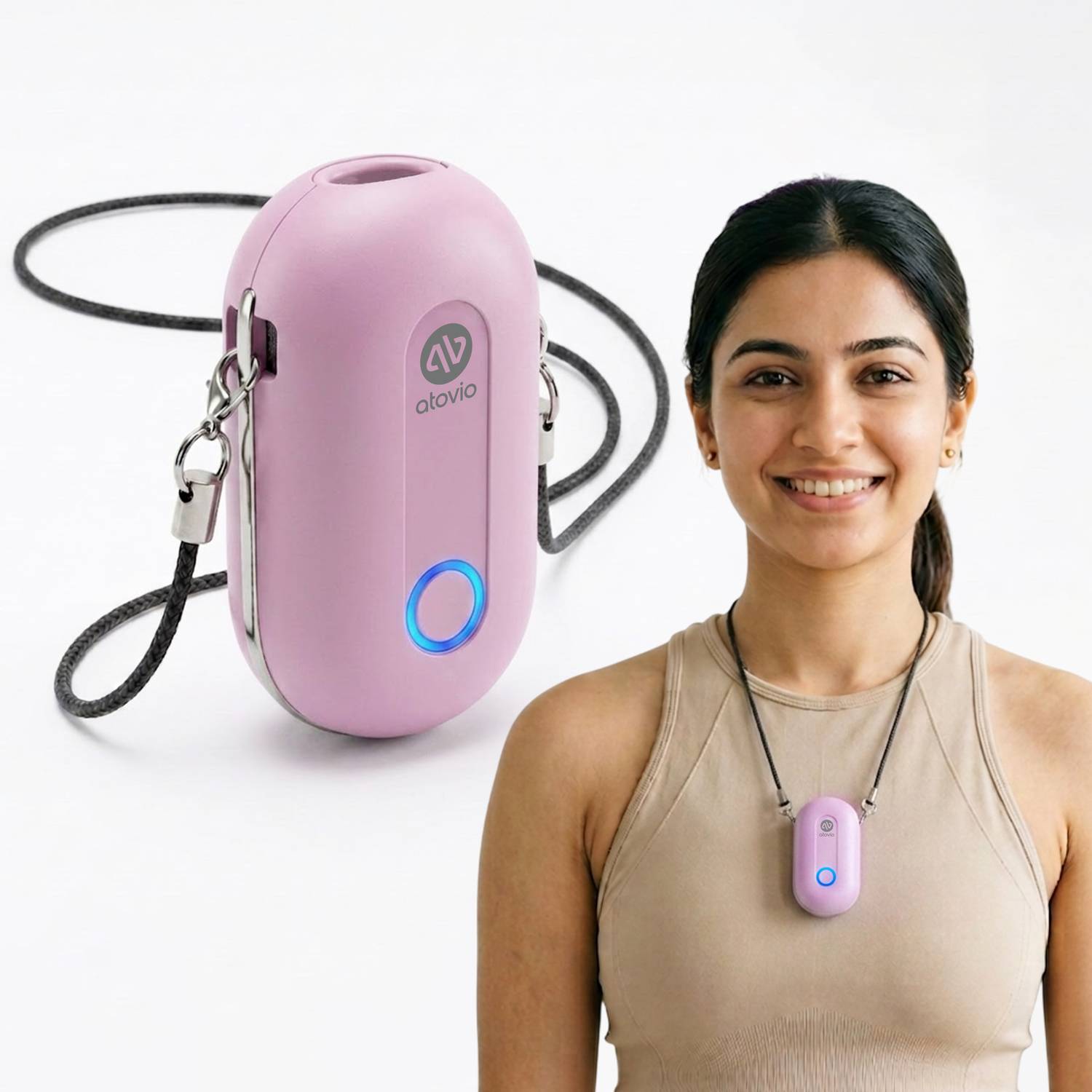atovio Personal Wearable Air Purifier, 55H Battery, Tested at IIT
