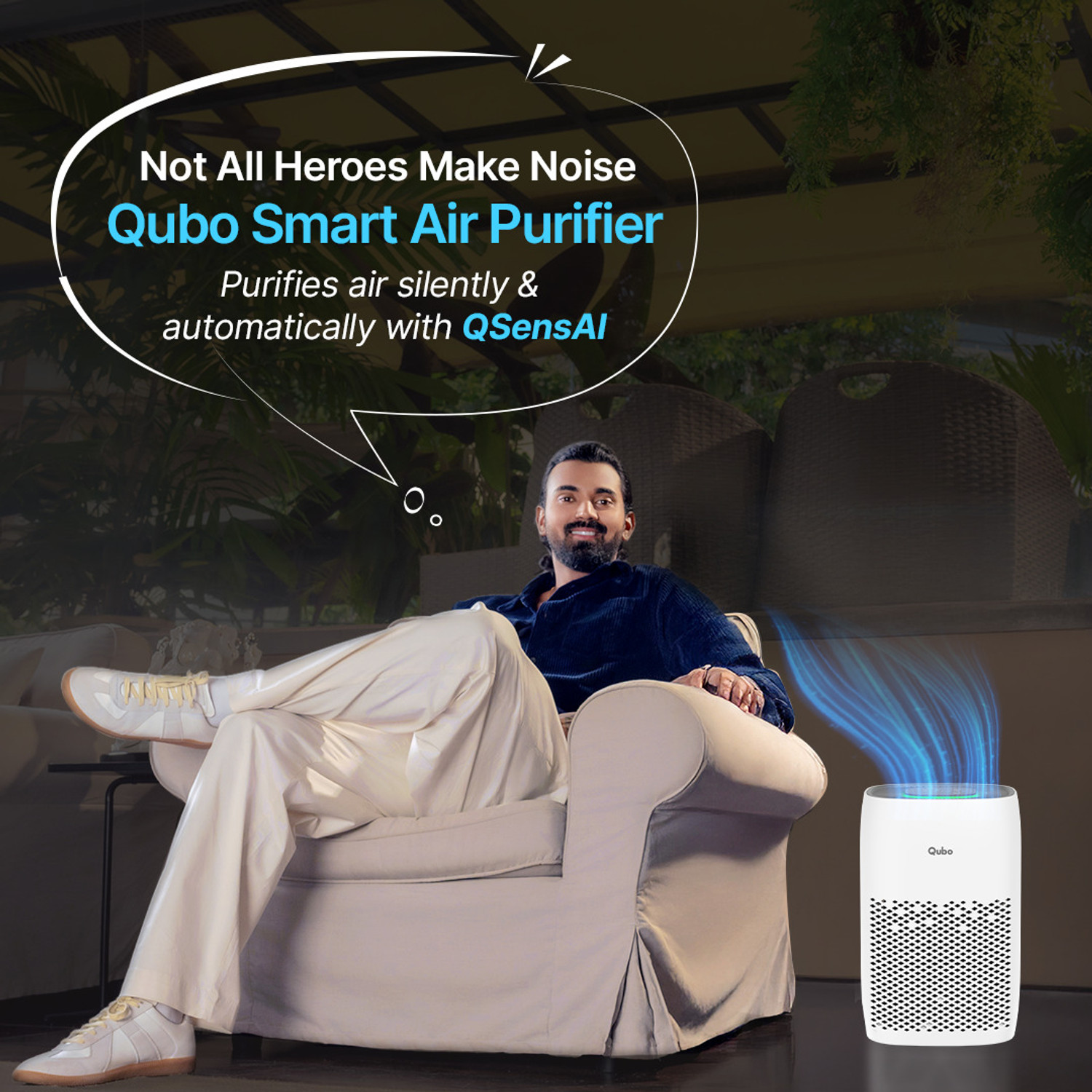 Image of Qubo Smart Air Purifier Q200 | 200 Sqft | HEPA 13 | App & Voice Control Room Air Purifier