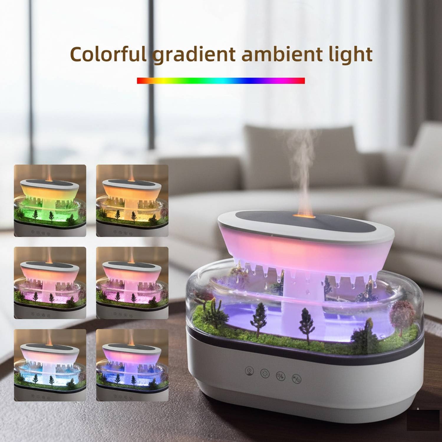 Sinolink Raindrop Aroma Diffuser with 7 Color LED Portable Room A