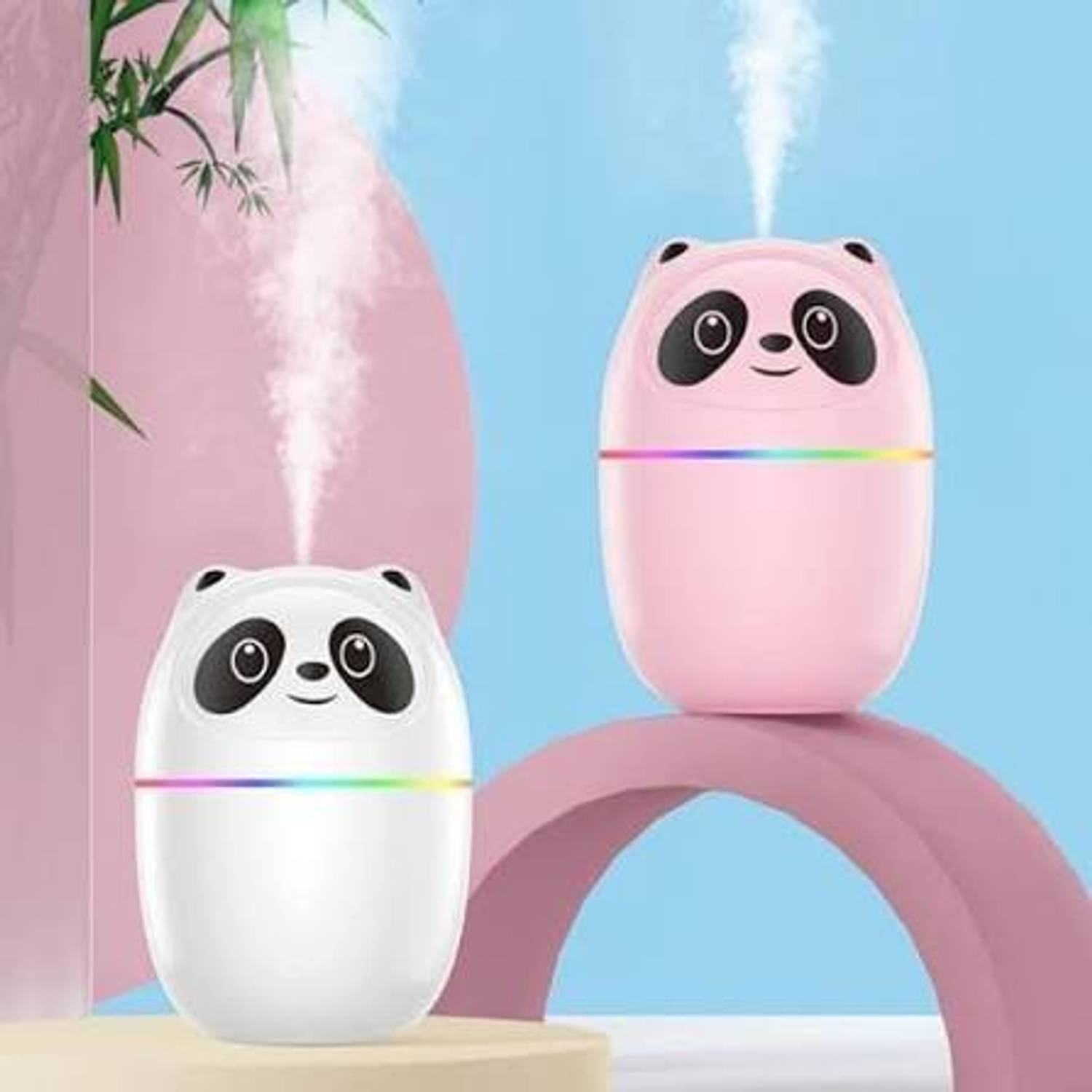 Noida Trading Cute Panda Humidifier and aroma Diffuser with led n