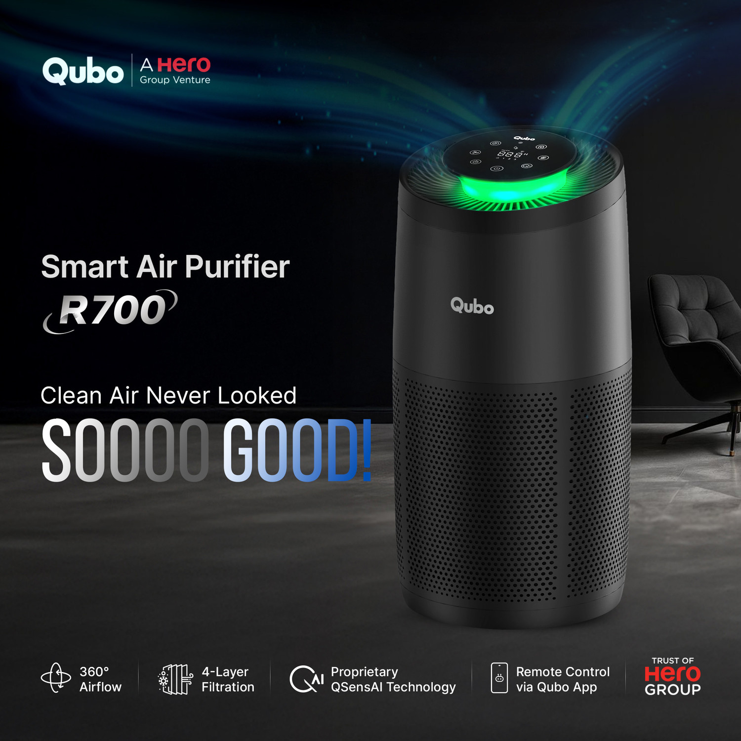 Image of Qubo Air Purifier Q700 Portable Room Air Purifier