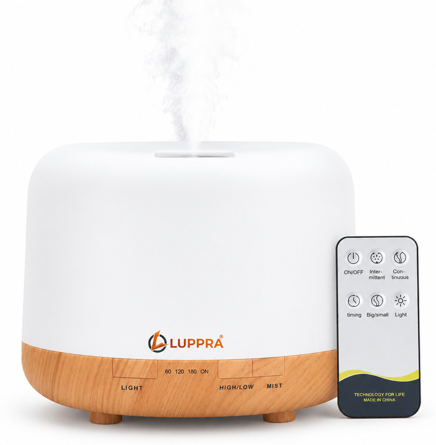 Image of LUPPRA AromaMist 500 - 4-in-1 Ultrasonic Diffuser & Humidifier with LED Portable Room Air Purifier