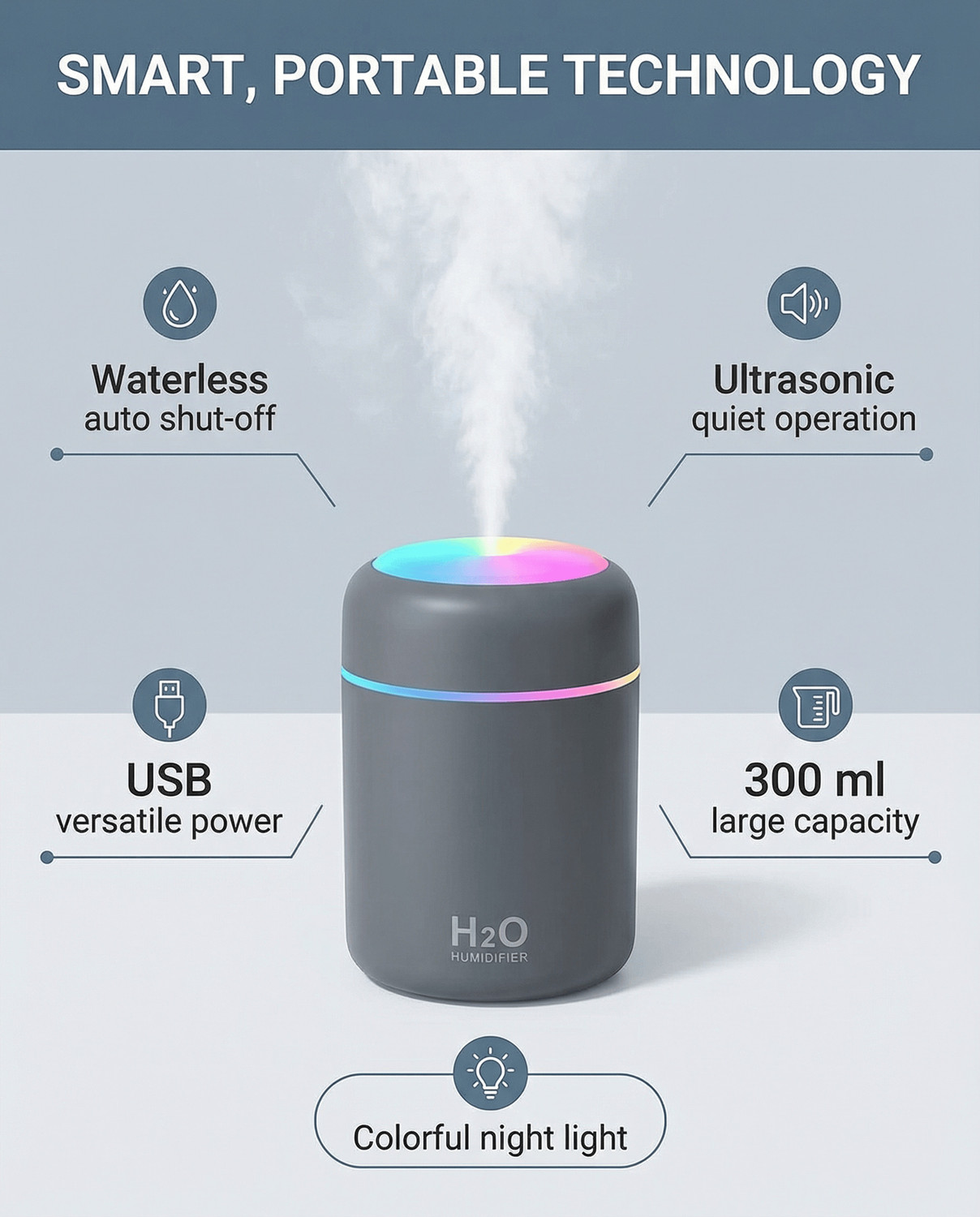 Image of SALONA Air purifier (GREY) Portable Room Air Purifier