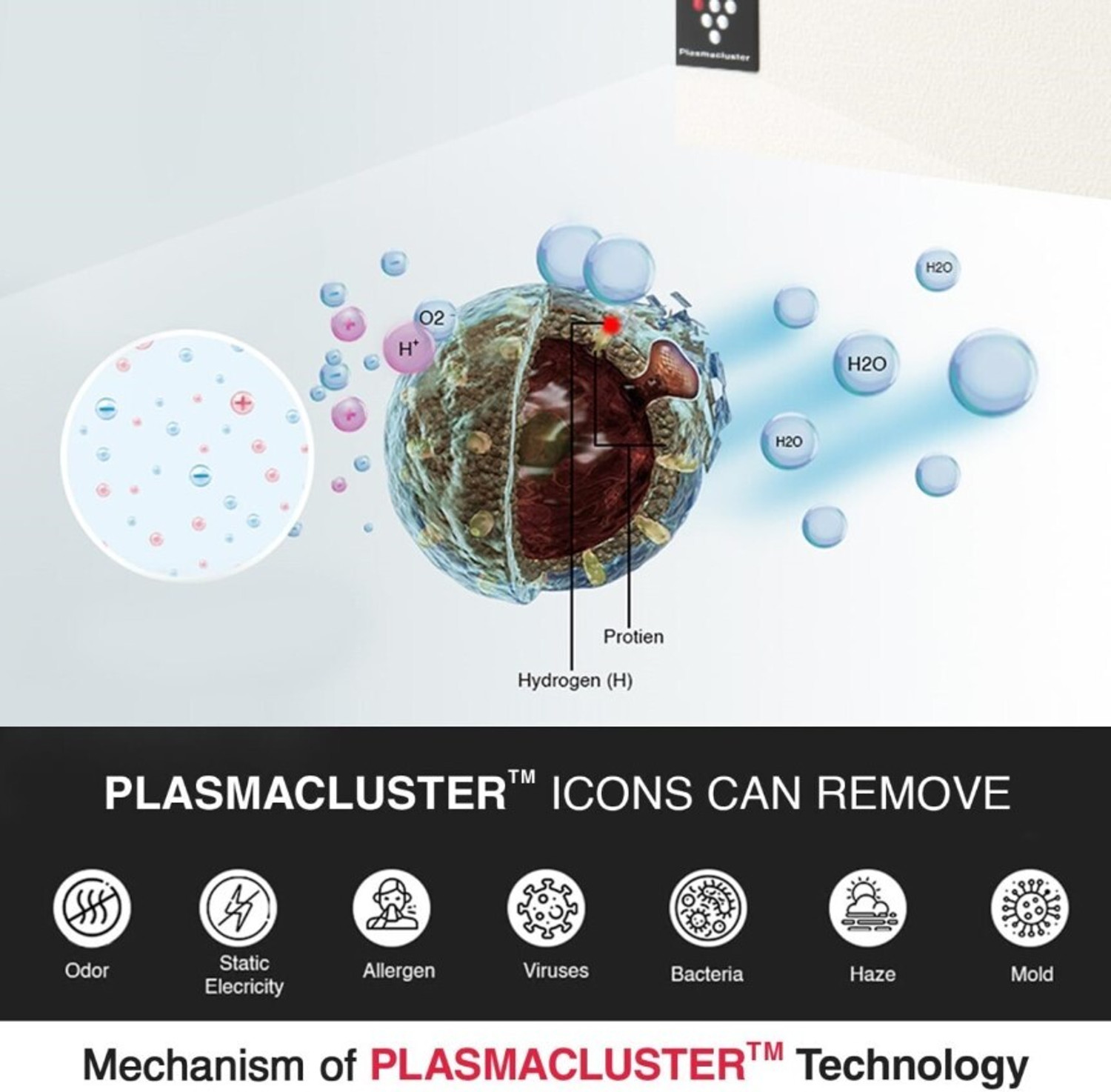 Image of Sharp FP-S40M-W Room Air Purifier