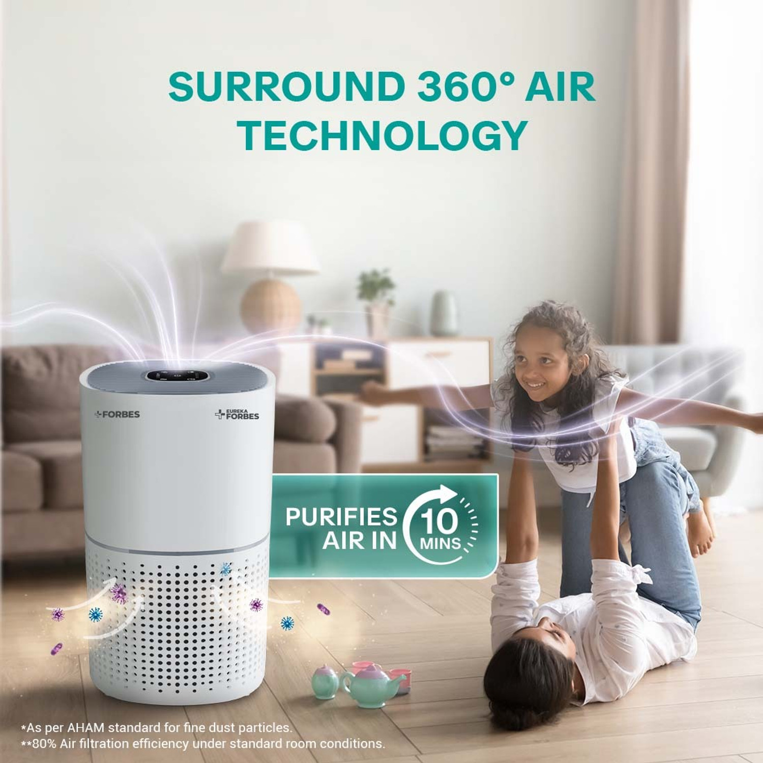 Image of EUREKA FORBES Forbes 230 Surround 360 Air Purifier Portable Room Air Purifier