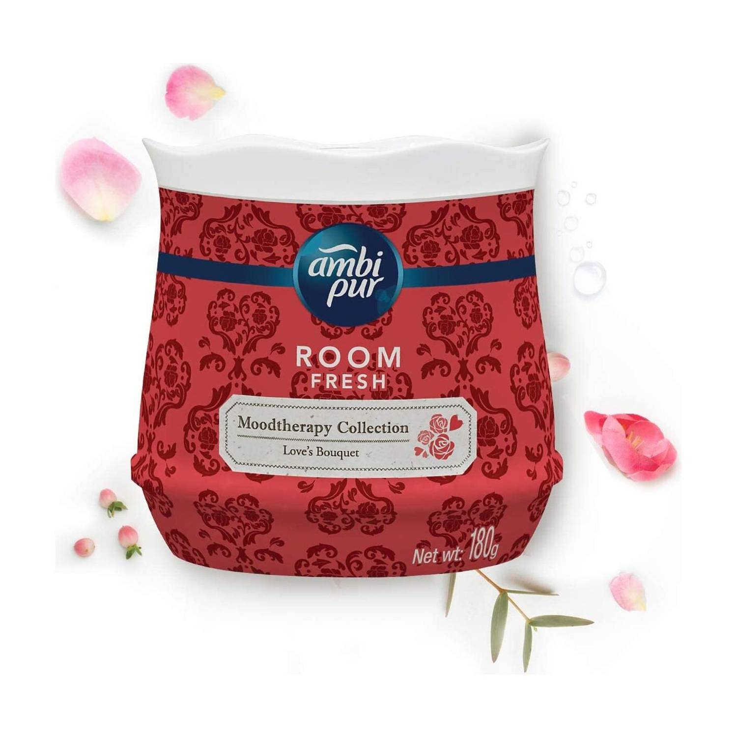 Ambipur Rose Spray MoodTherapy collection Room Fresh Gel, Love’s Bouquet - Rose, 180 g