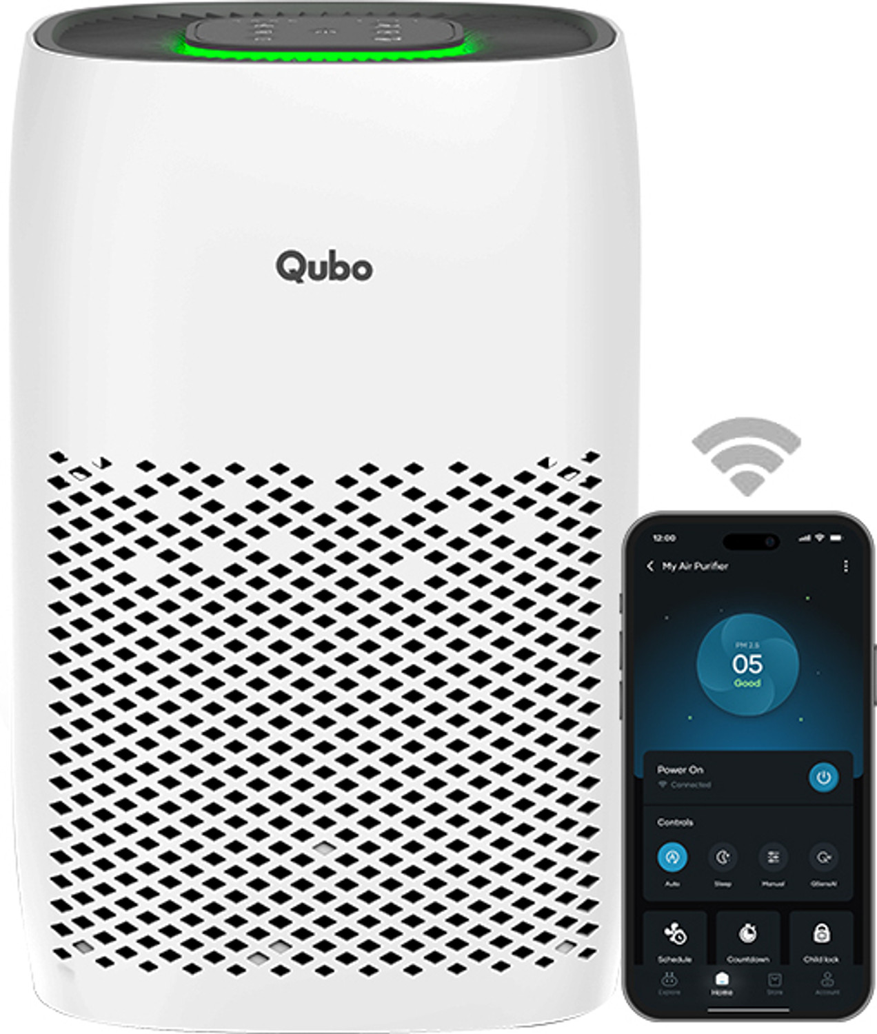 Image of Qubo Smart Air Purifier Q200 | 200 Sqft | HEPA 13 | App & Voice Control Room Air Purifier