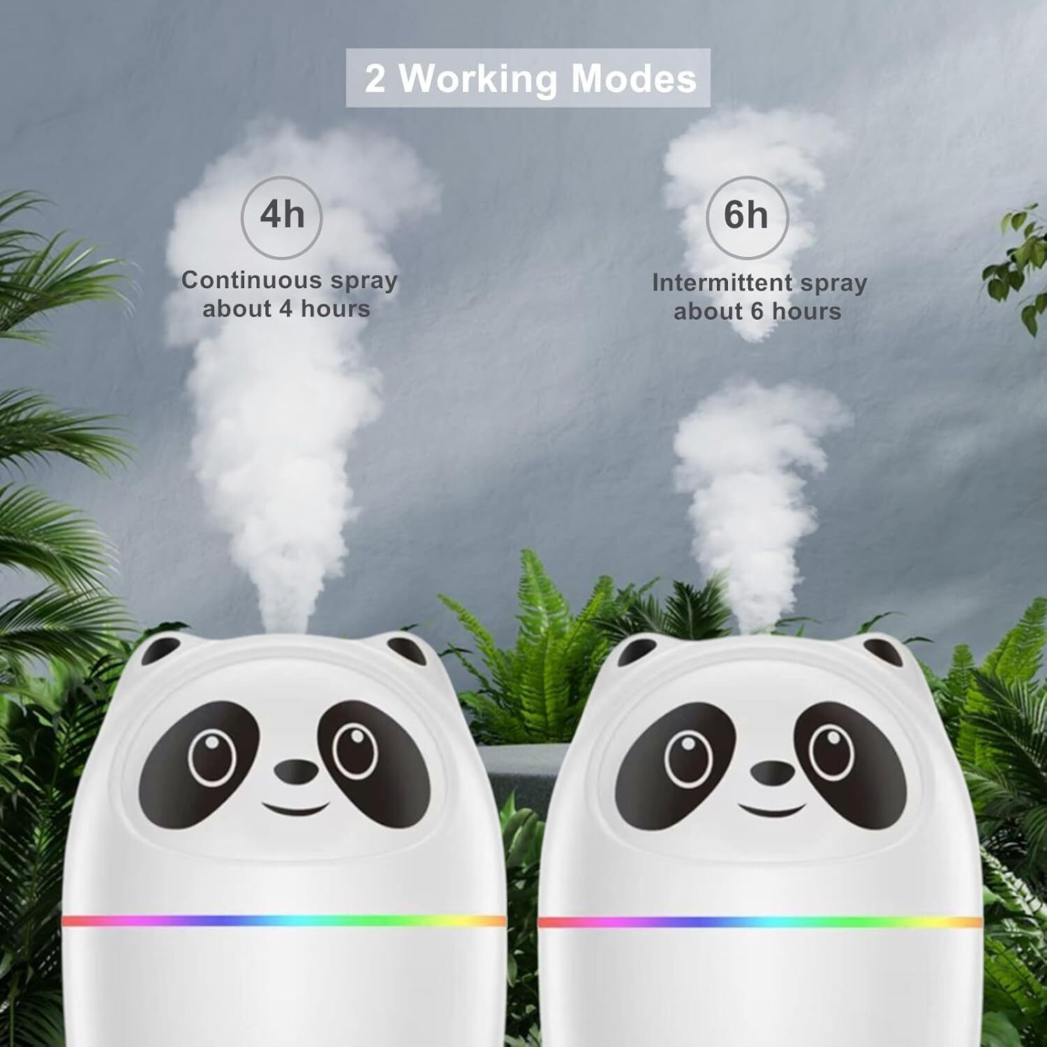 Image of IMNISHNAY Panda Humidifire for Room Moisture, Aroma Diffuser for Home Portable Room Air Purifier