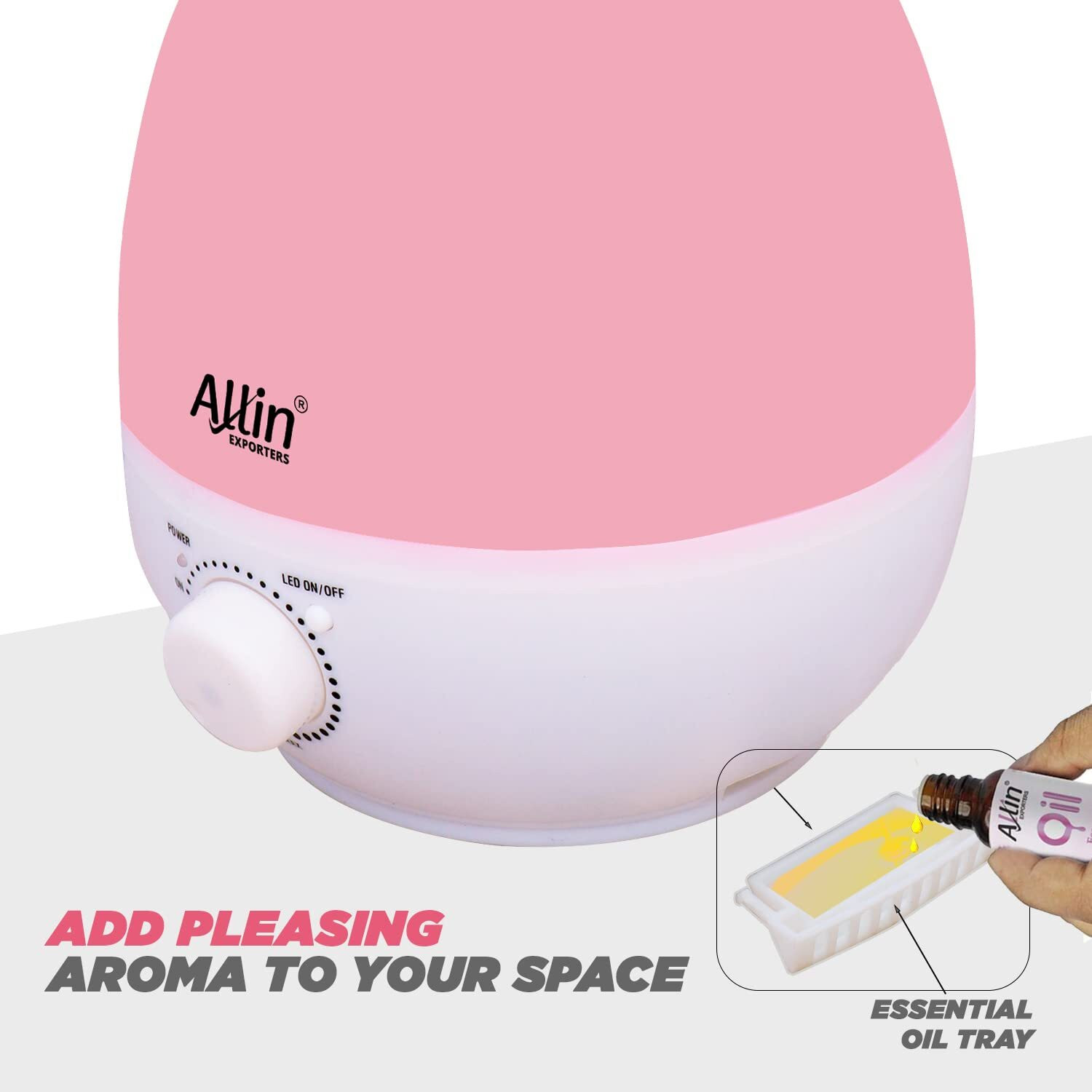 Image of Allin Exporters Ultrasonic Humidifier Cool Mist Air Purifier for Cold, Cough & Bedroom ( 2.4 L) Portable Room Air Purifier