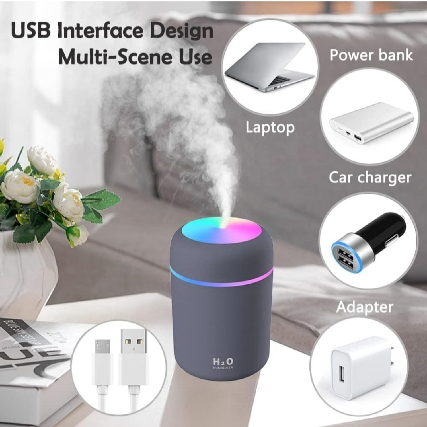 Image of SALONA Air purifier (GREY) Portable Room Air Purifier