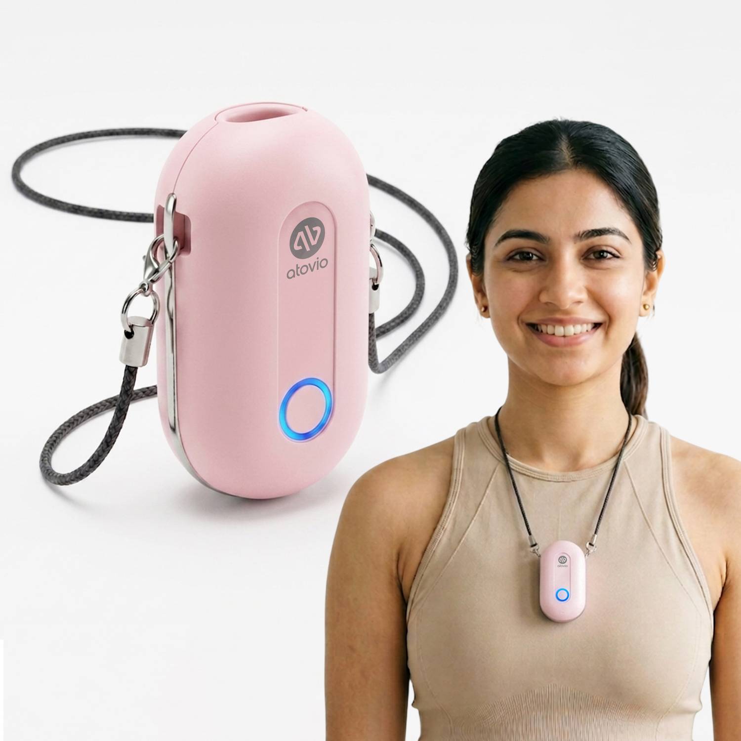 atovio Compact Wearable Air Purifier for Car & Travel, Tested at IIT Kanpur Portable Room Air Purifier
