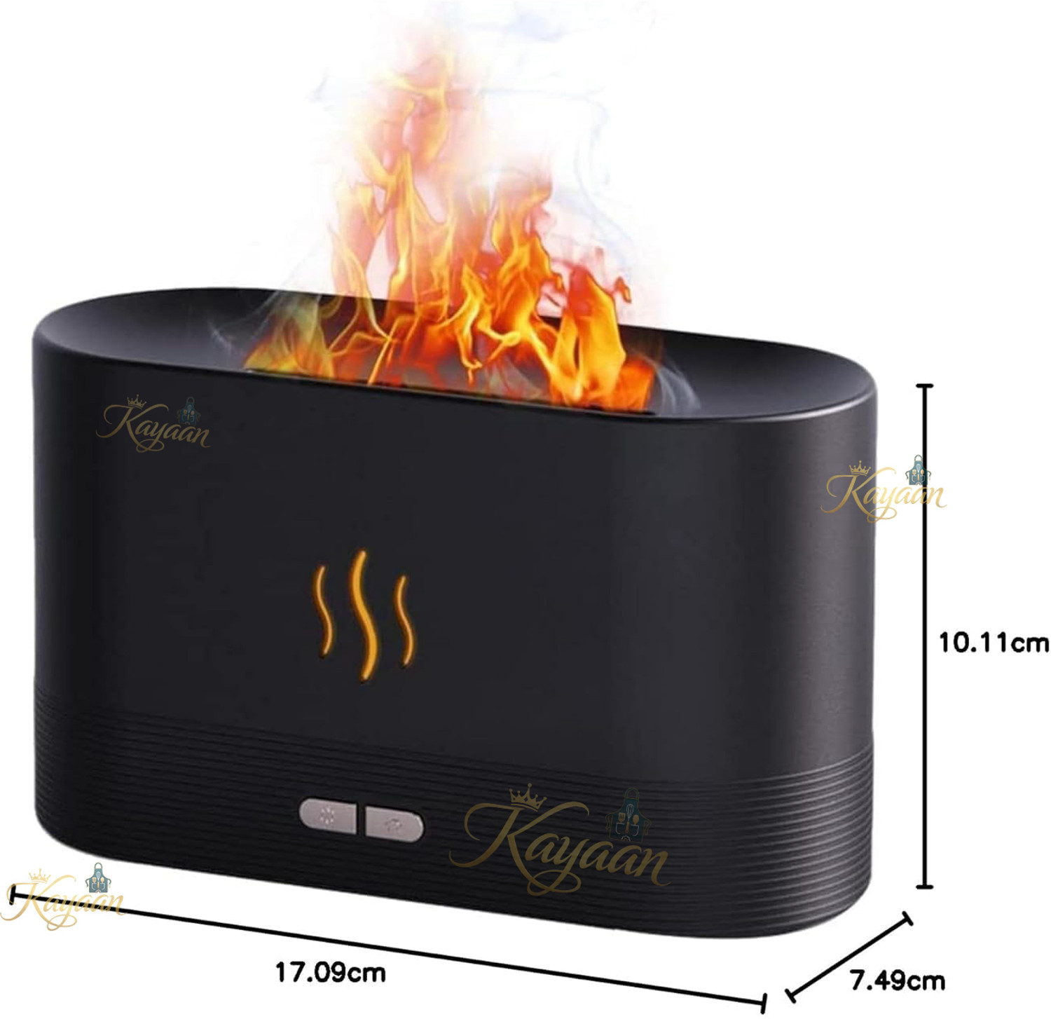 Image of Kayaan Flame Essential Oil Diffuser Night Lights Auto Off Function Super and Quiet Portable Room Air Purifier