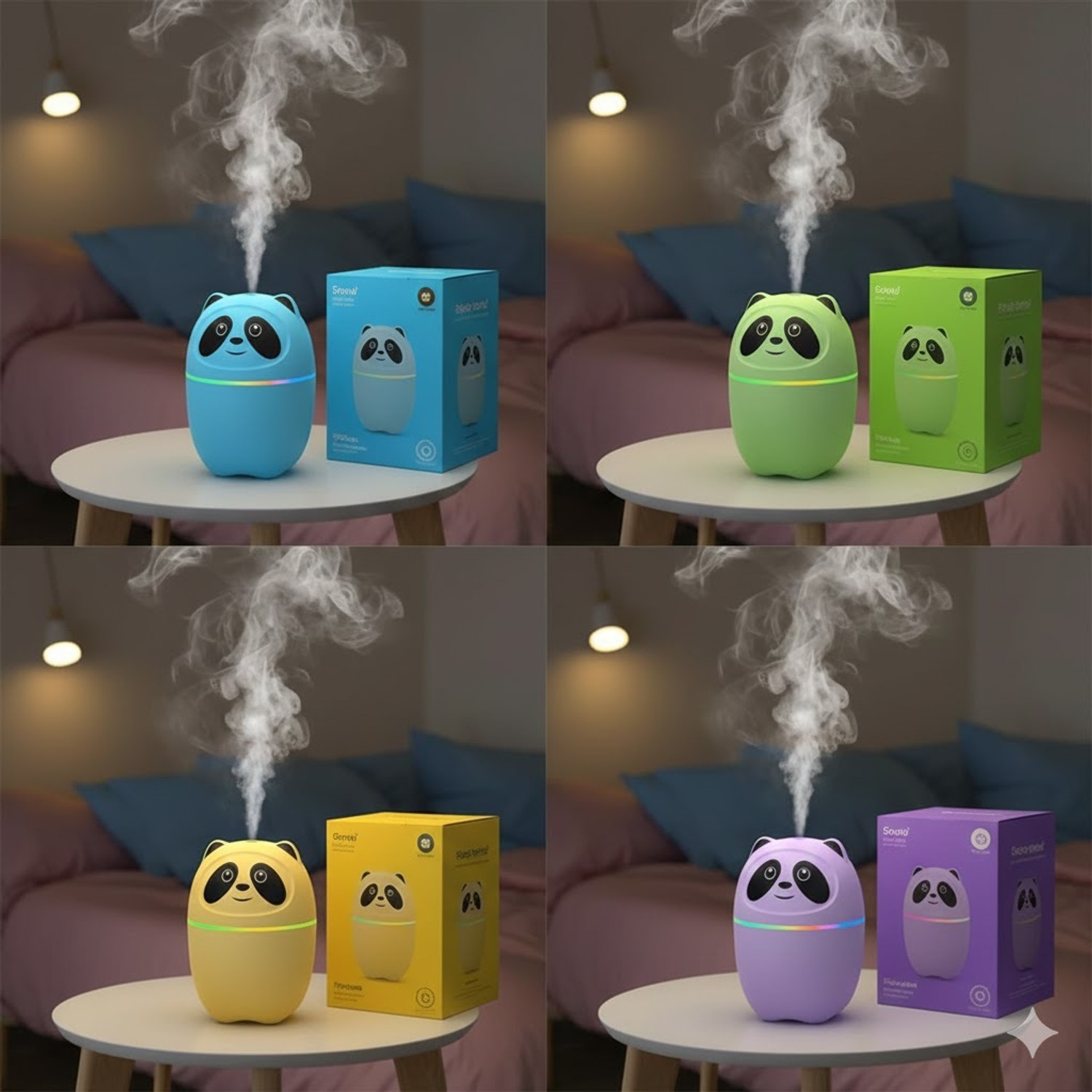 Image of IMNISHNAY Panda Humidifire for Room Moisture, Aroma Diffuser for Home Portable Room Air Purifier