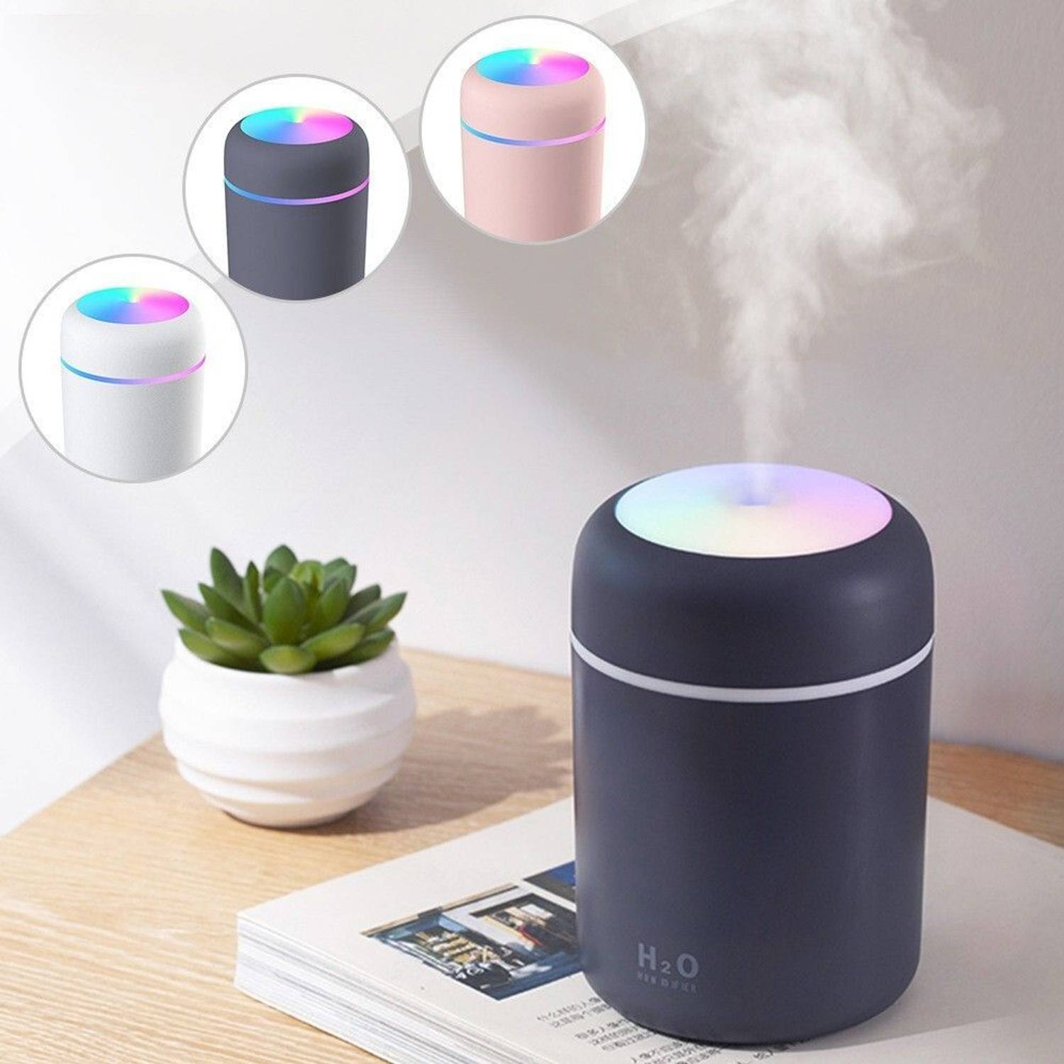 Naridream Cool Mist Air Humidifier with Colorful Change for Car,