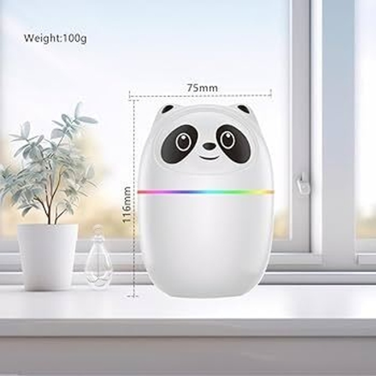 Image of IMNISHNAY Panda Humidifire for Room Moisture, Aroma Diffuser for Home Portable Room Air Purifier