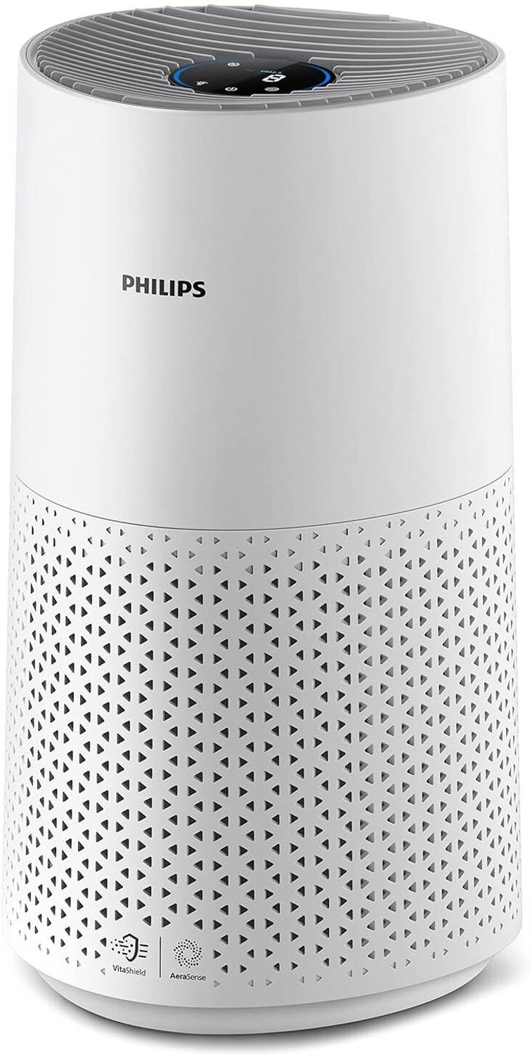 PHILIPS AC1711/63 Covers Medium Rooms up to 78 m2 (830 sqft) | 300 m3/h CADR | Purifies Air in Under 10 Mins | 3-Layer HEPA NanoProtect | AeraSense PM2.5 Sensor | Compact Design Portable Room Air Purifier