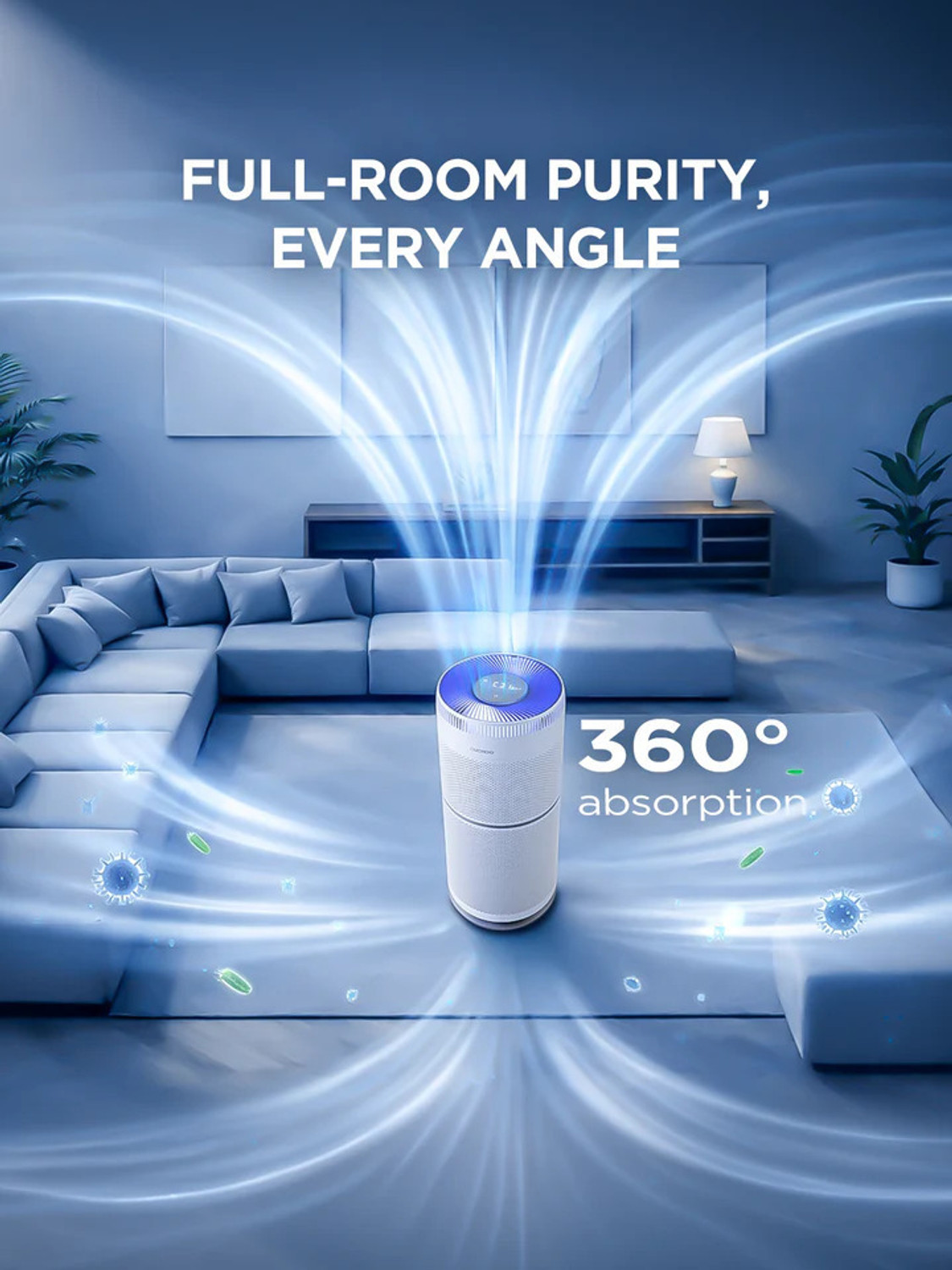 Image of CUCKOO OmniPure Ultra Large Spaces 360 Air Clean upto 2232 Sqft, Dual Sensor TVOC & PM Room Air Purifier