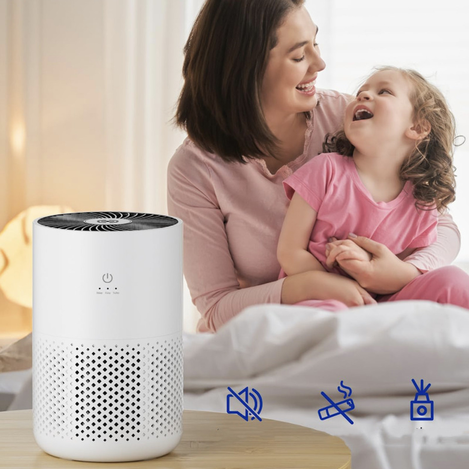 Image of DIRIZO Air Purifier For Bedroom Cover 400 Ft H13 With Carbon Filter Child-Lock TimeR Portable Room Air Purifier