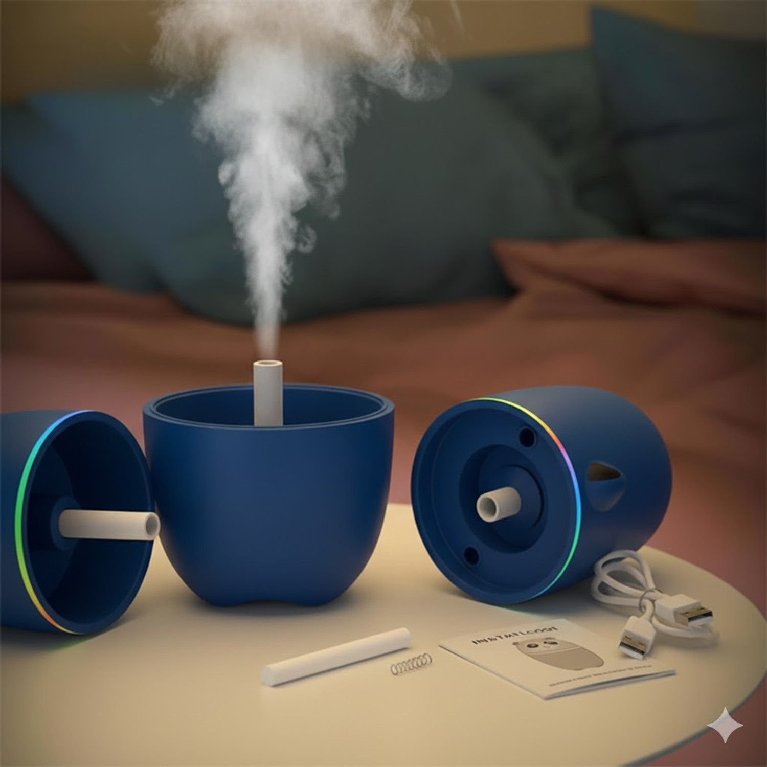 Image of IMNISHNAY Panda Humidifire for Room Moisture, Aroma Diffuser for Home Portable Room Air Purifier